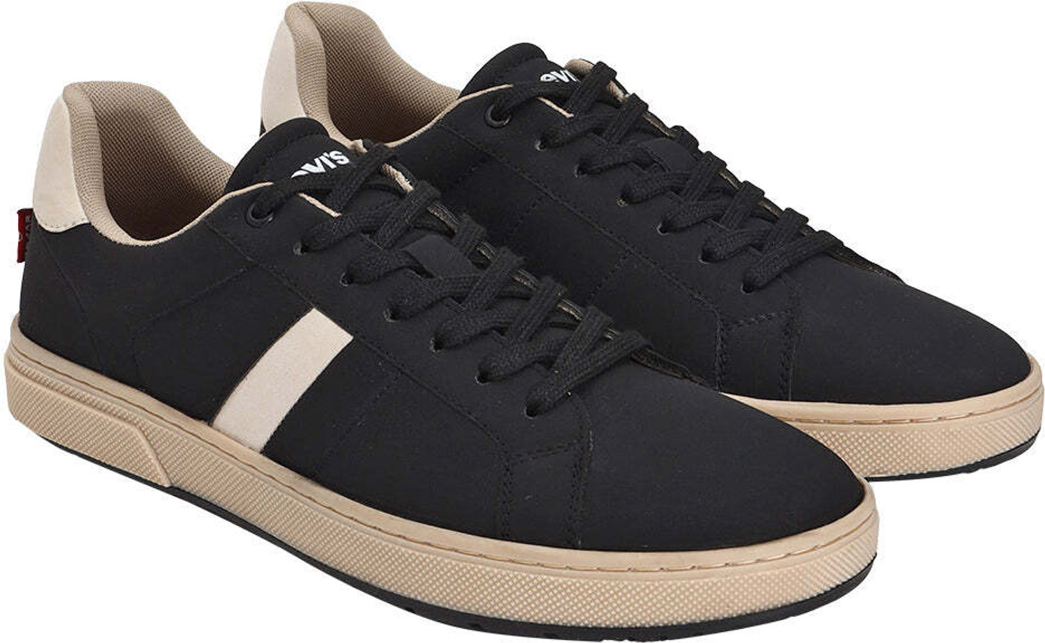 Image of LEVI'S Men's Black Colorblock Sneakers Sneakers For Men