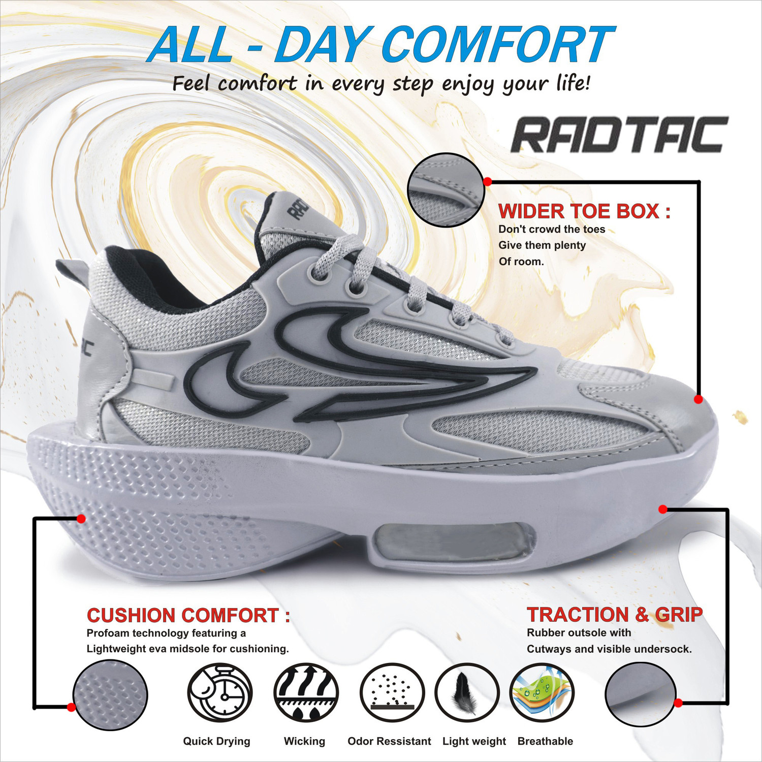 Image of radtac GREY HIGH PREMIUM QUALITY Party Wear For Men