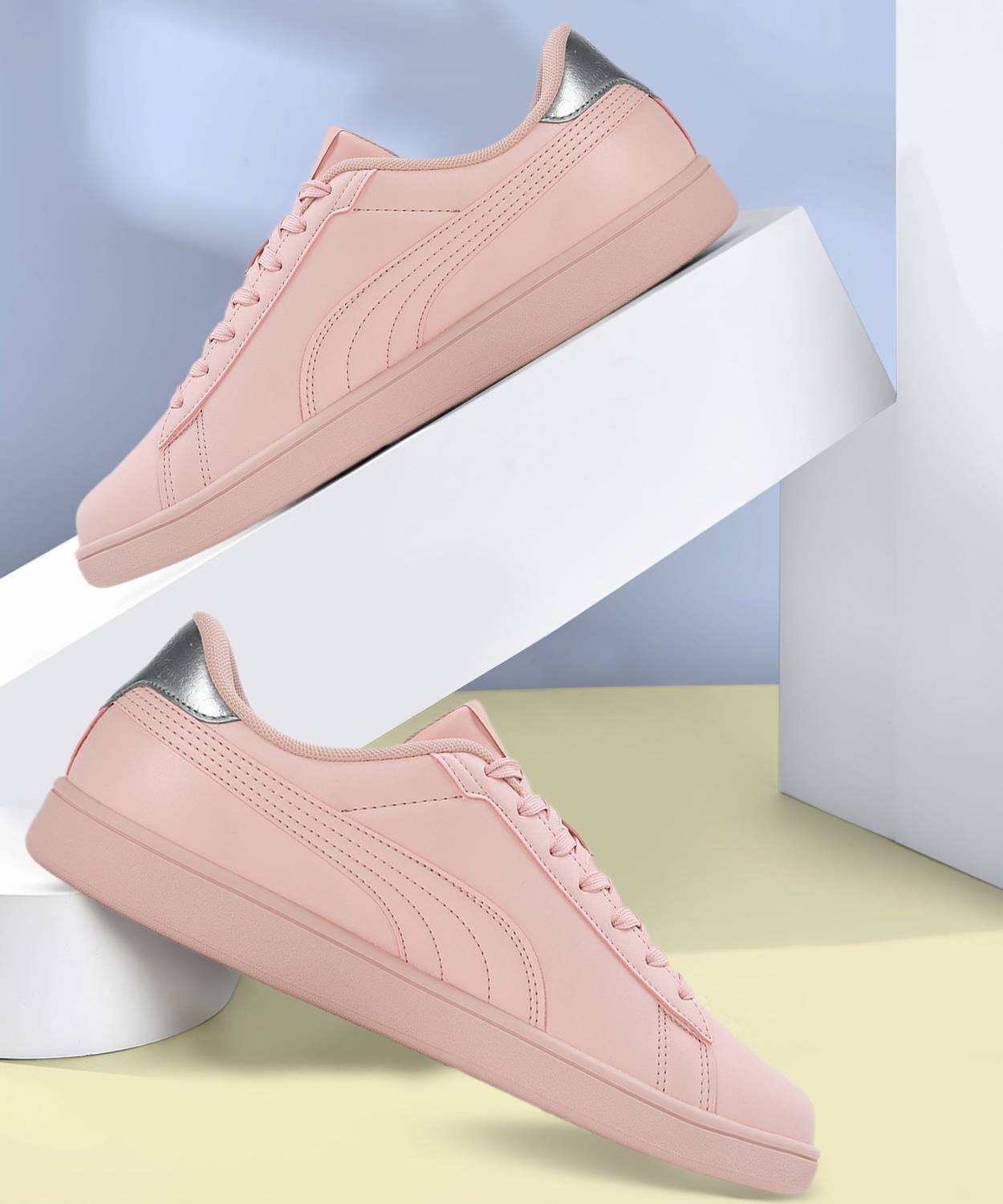 PUMA SMASH WNS V1 Sneakers For Women (Pink , 4)