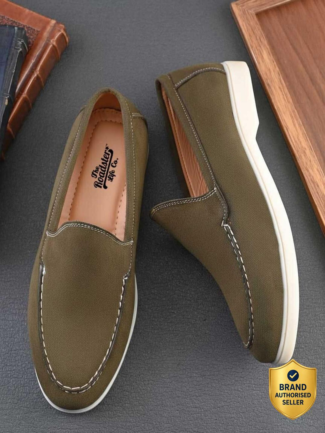 Image of Roadster Suede Leather Slip On For Men