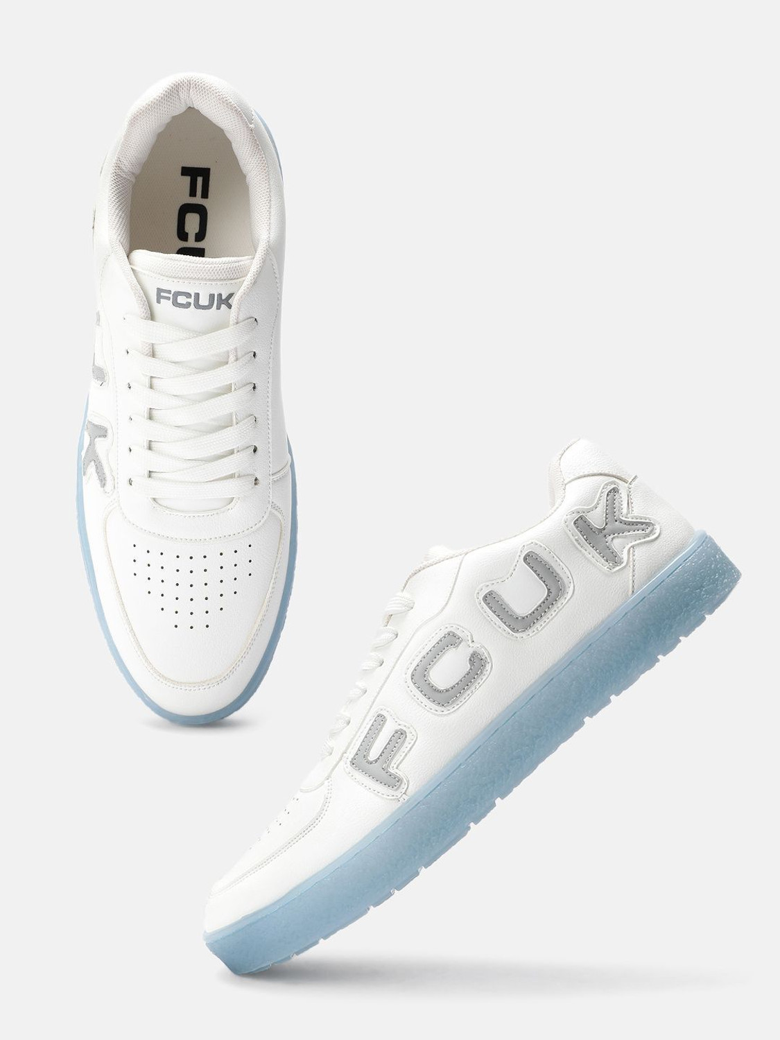 Image of FCUK Sneakers For Men (White, 6)