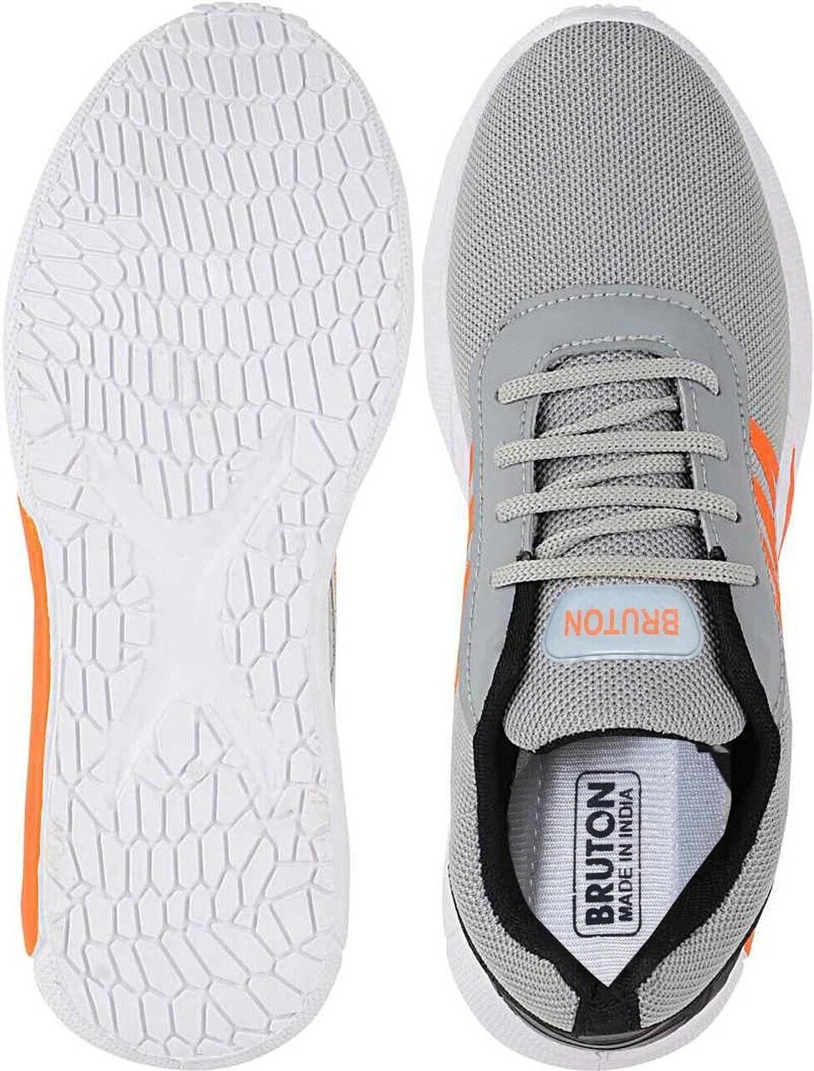 BRUTON Men's Orange Sneakers - Image 3
