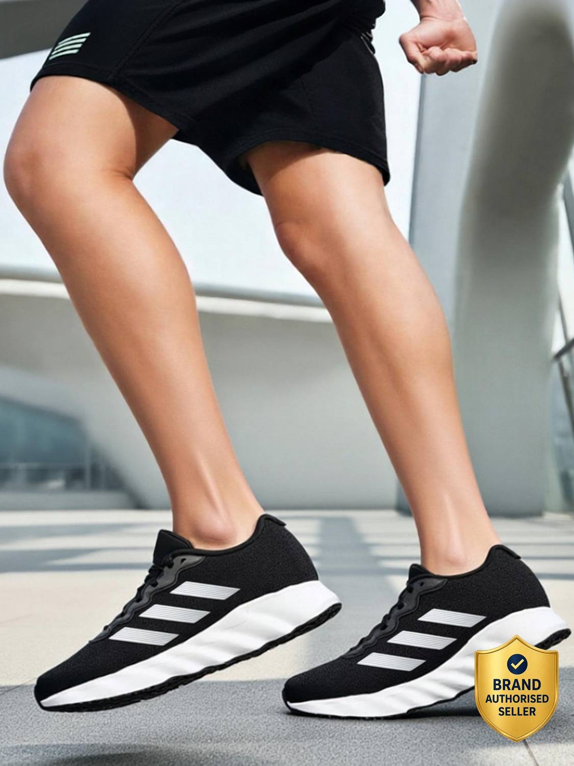 Adidas Shift Run U Black Running Shoes For Men - Image 1