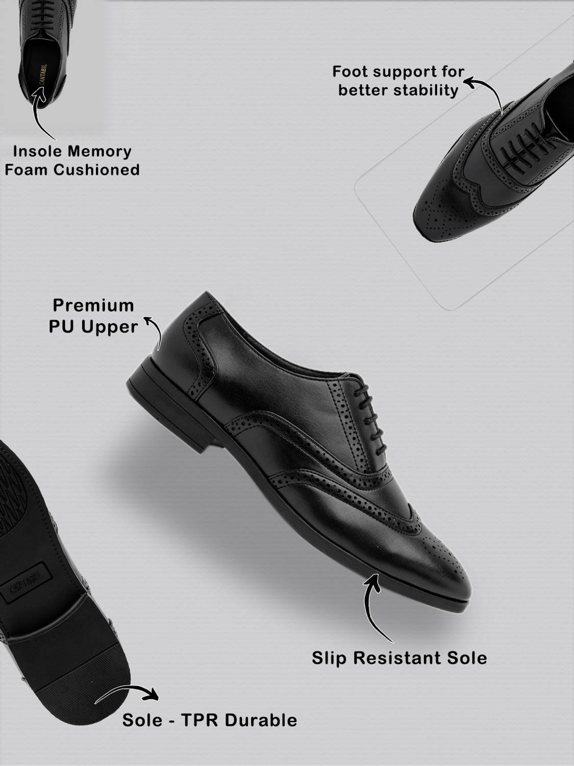 Cantabil Men's Solid Formal Shoes - Image 2