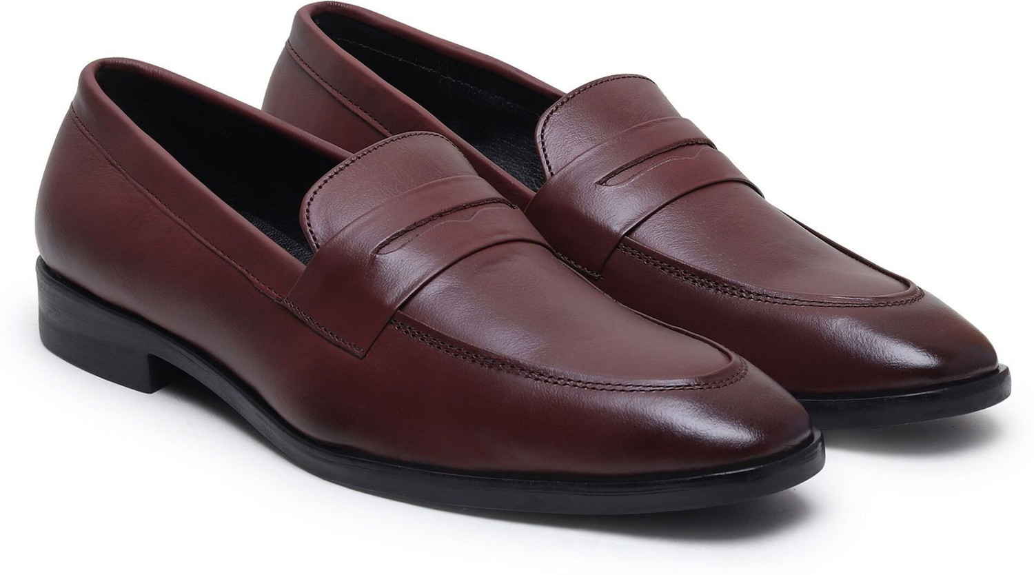 Image of Hayes London Genuine Leather Slip-On Formal Loafers, Lightweight & Comfortable Shoes, Loafers For Men