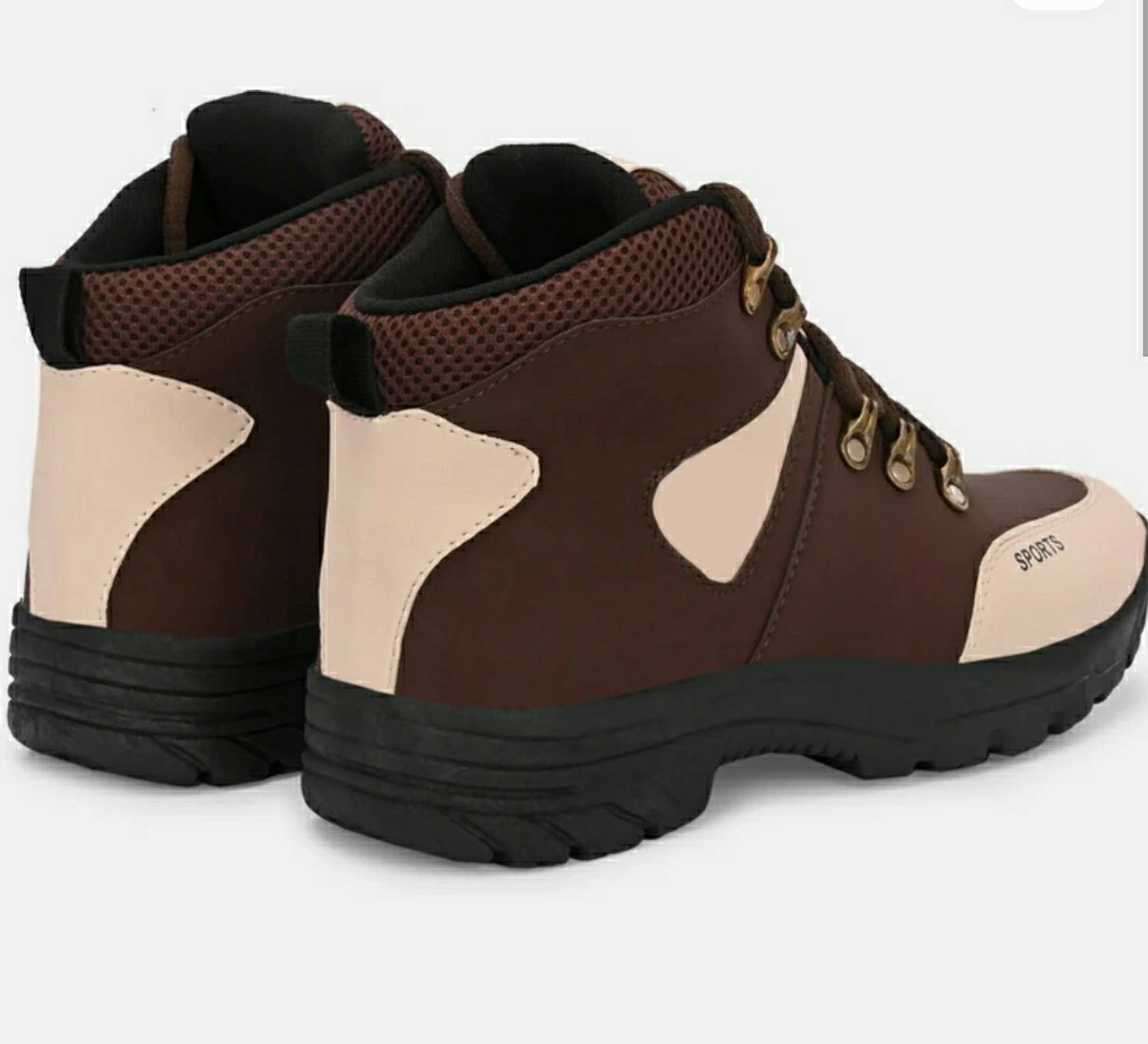 ESHANO High Top Boots for Men Brown - Image 2