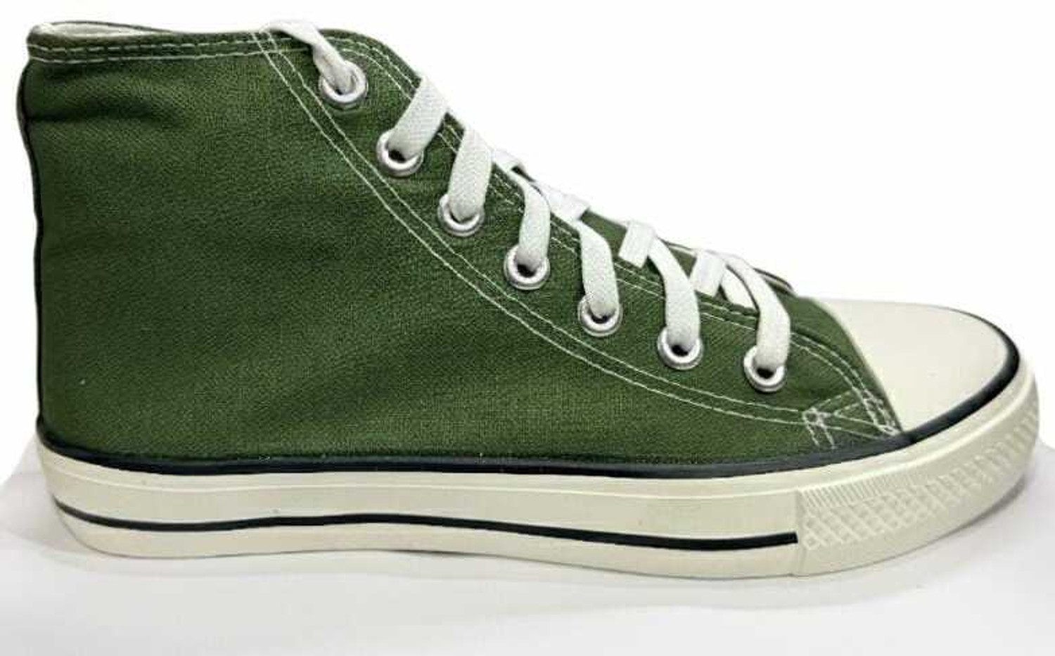 Image of City Soles Street Smart Casual Canvas Sneakers Canvas Shoes For Men (Green, 7)