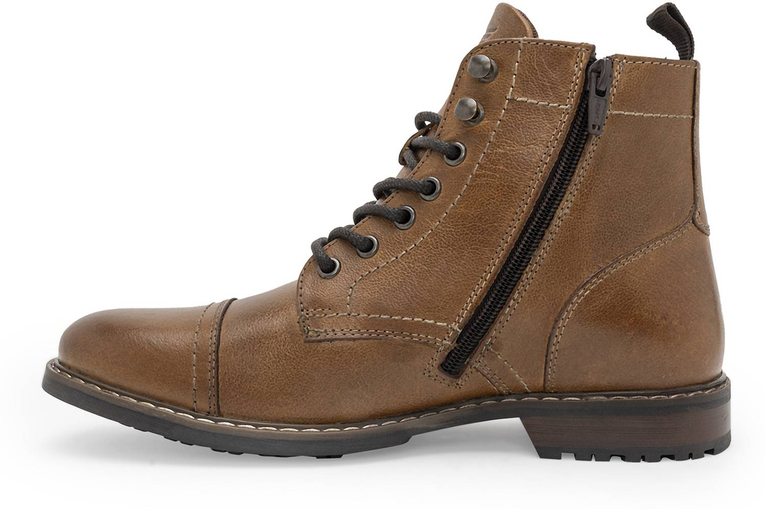 RED TAPE Men's Red Biker Boots - Image 3