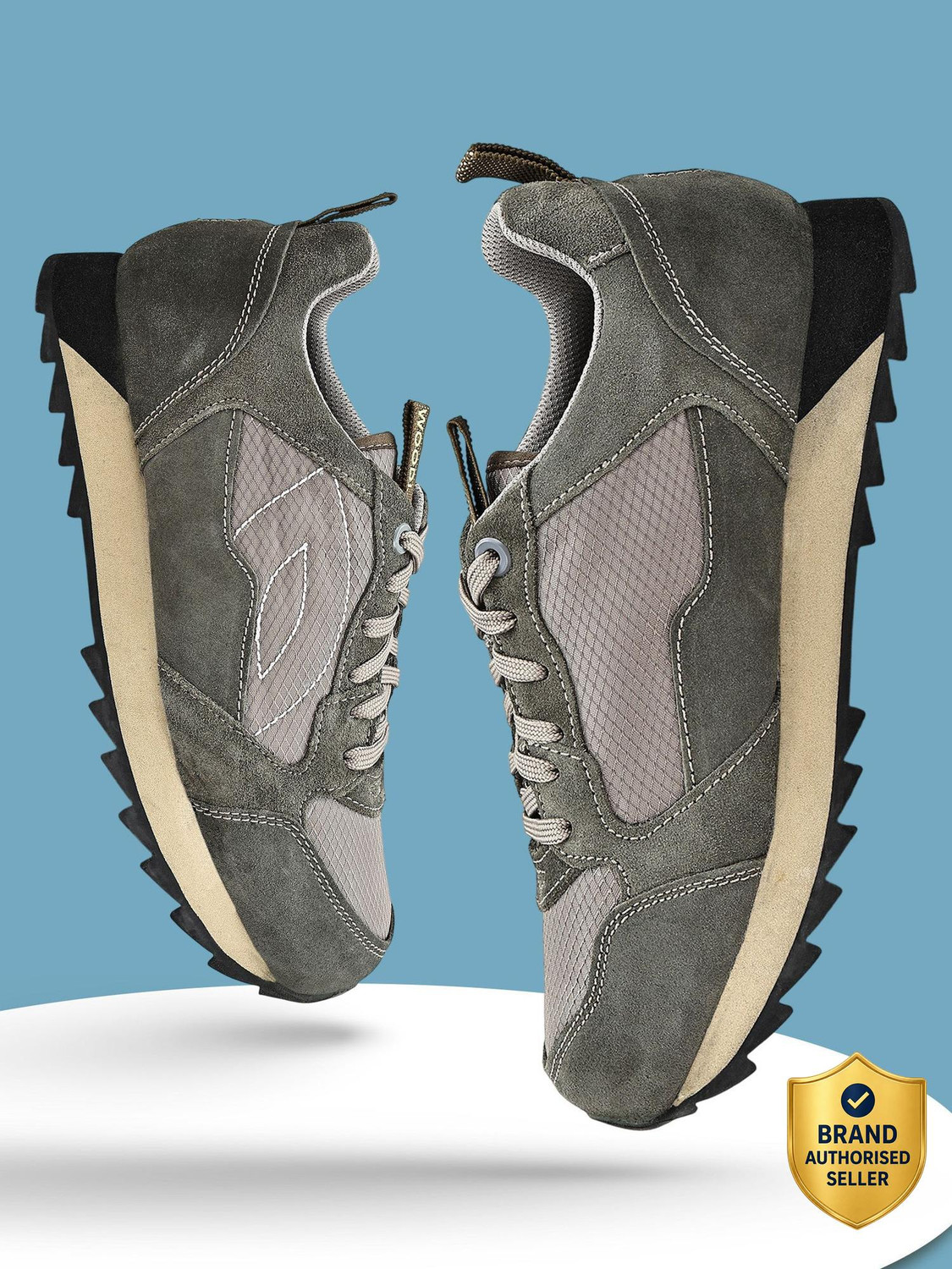 Image of WOODLAND Lace Up Lightweight Breathable Comfortable Daily Use Casuals For Men