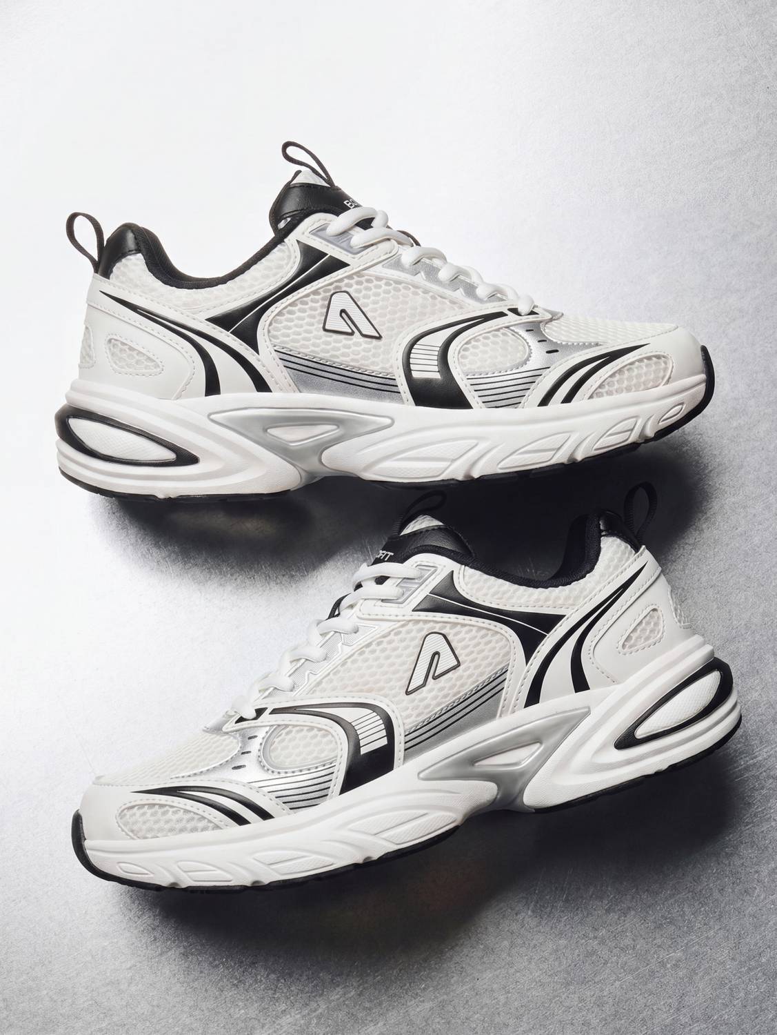 BOLDFIT Klassics Chunky Retro-Inspired Mesh Sneakers For Men - Image 2