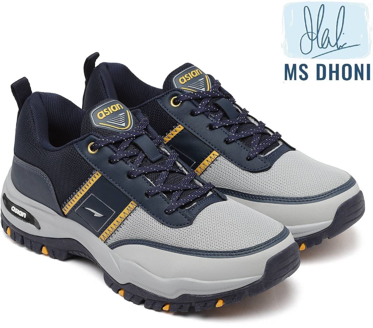 Asian Everest-02 Navy Trekking Shoes for Men - Image 4