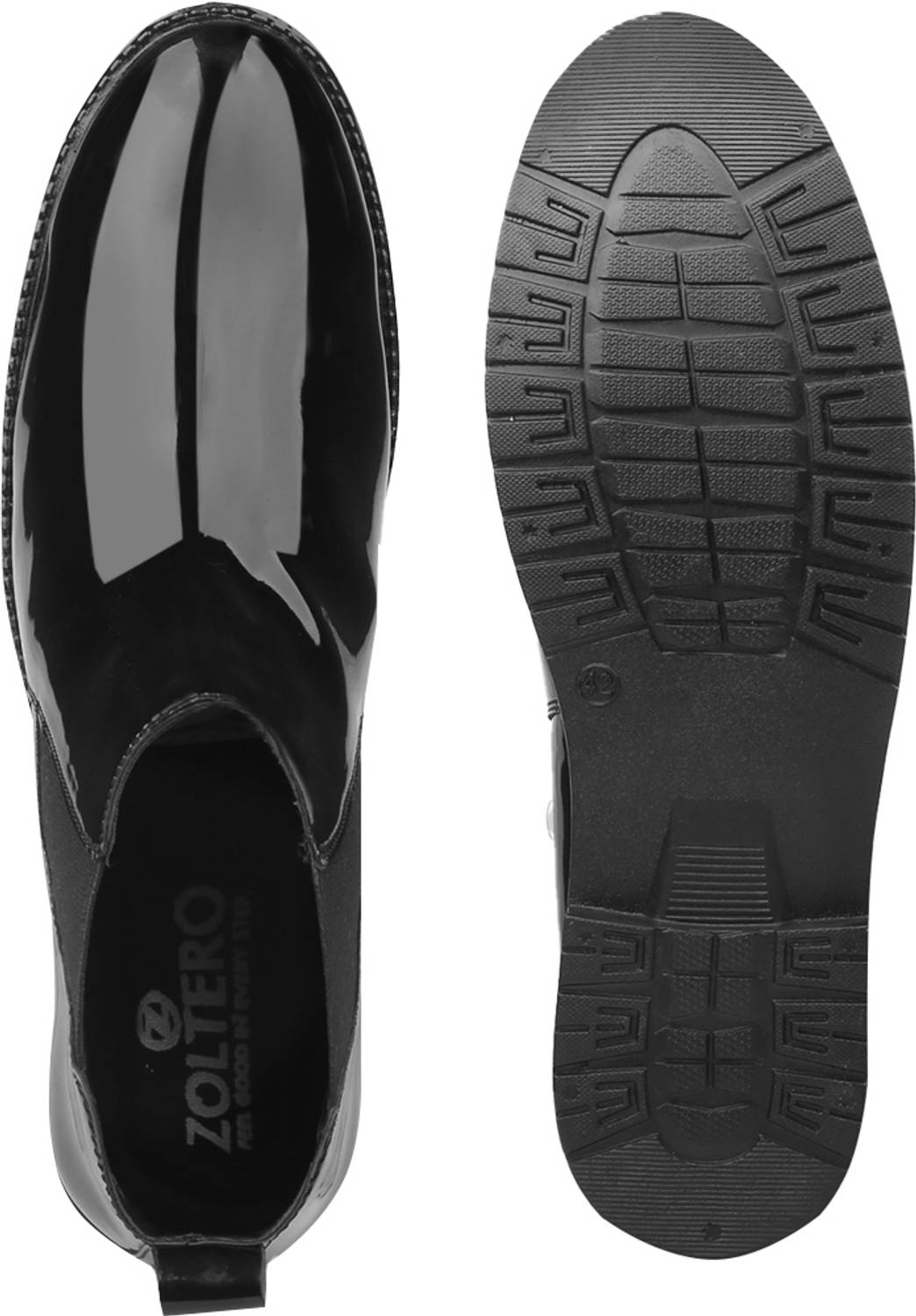 BLOMAX Black Patent Chelsea Boots - Image 5