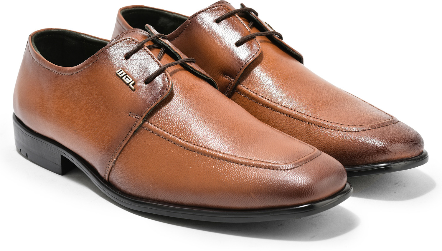 Image of WOODLAND Formal Office Wear Leather Premium Comfortable Lace Up For Men (Tan, 6)