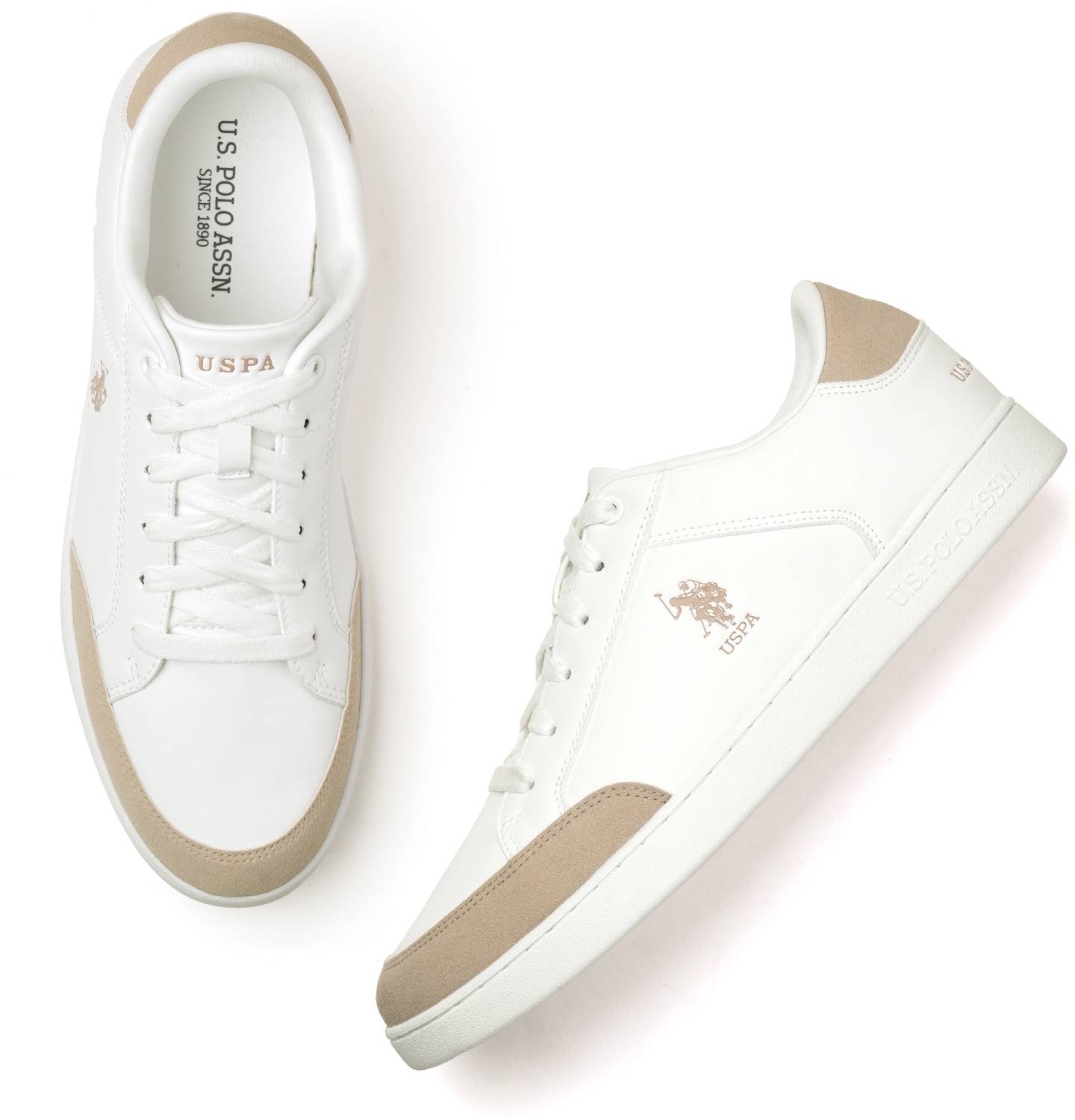 U.S. POLO ASSN. VANCER 2.0 Men's White Sneakers - Image 1