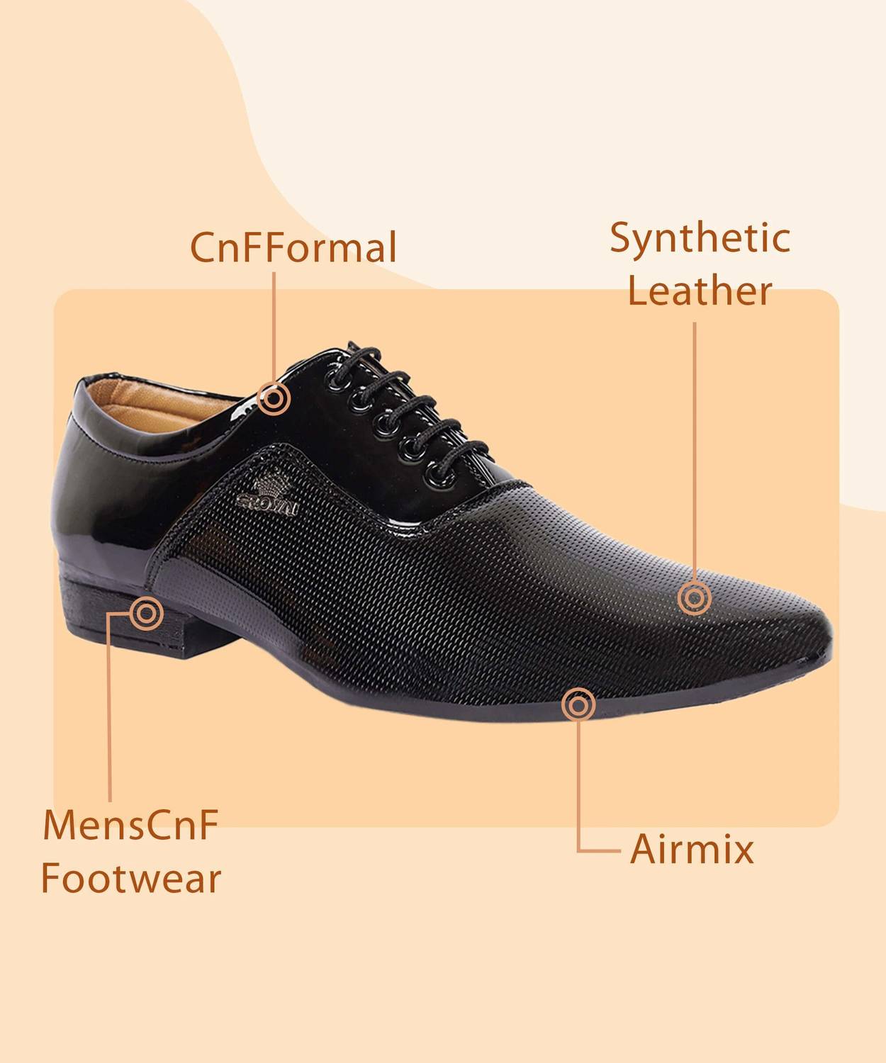 aadi Synthetic Leather For Men Black - Image 3
