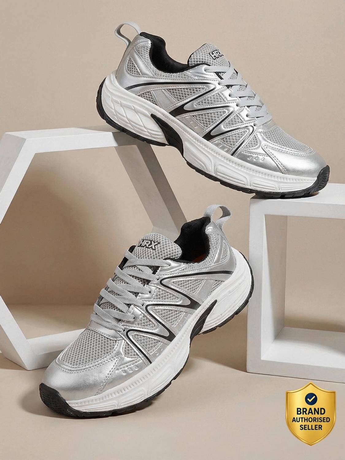 HRX by Hrithik Roshan Men's Walking Shoes Silver