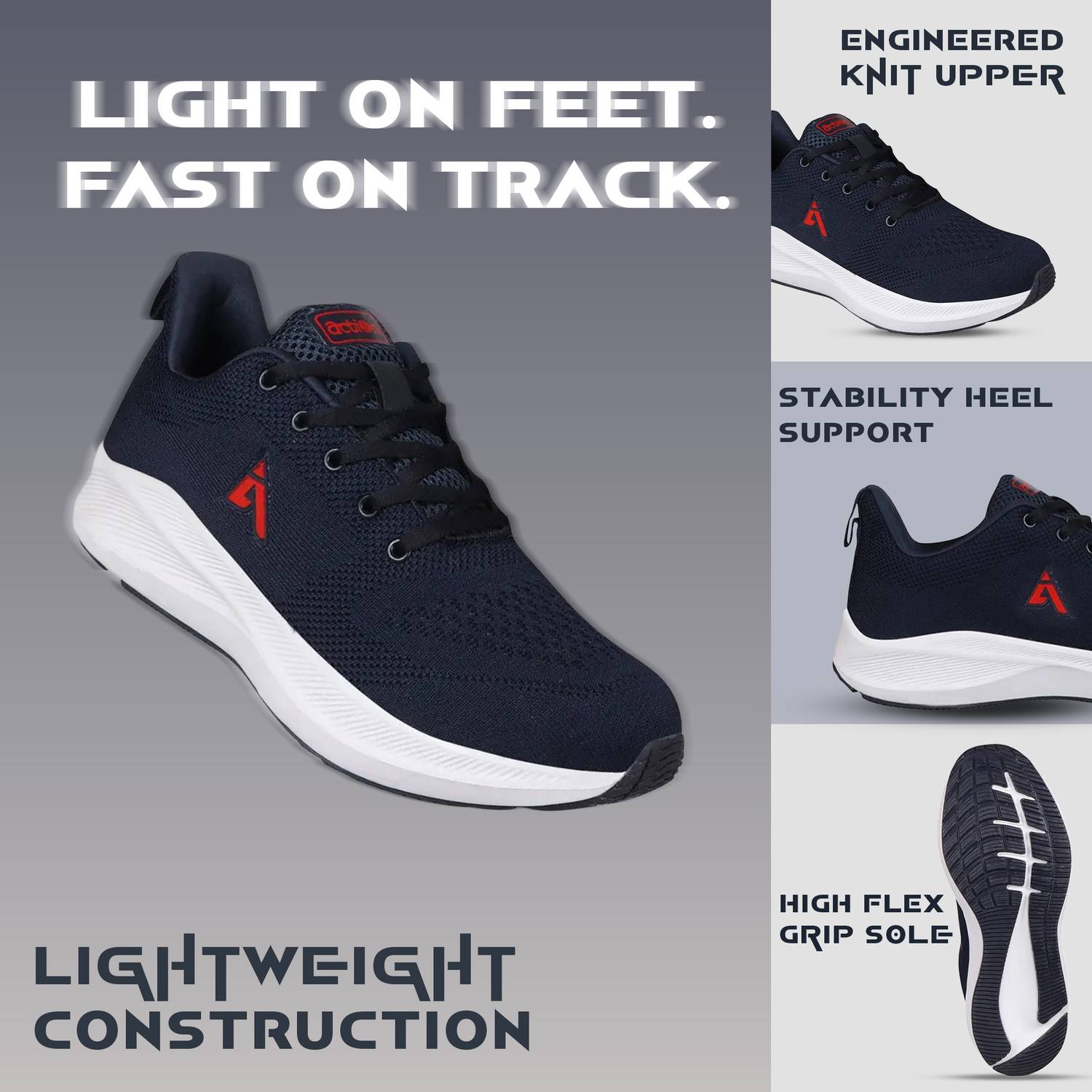 Comfortable Lightweight Breathable Durable Running Lace-Up Running Shoes For Men - Image 4
