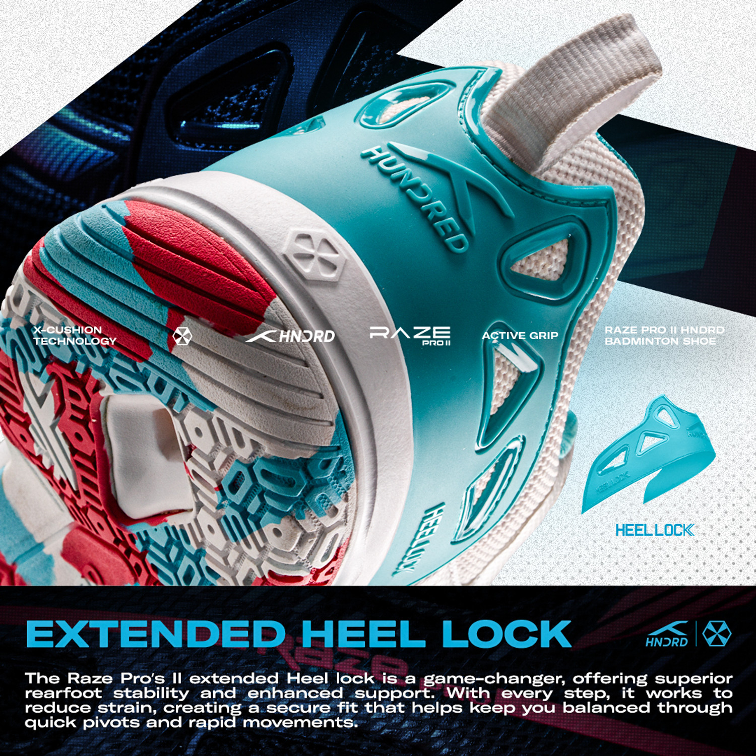 Image of Hundred Raze Pro II Badminton Shoes For Men