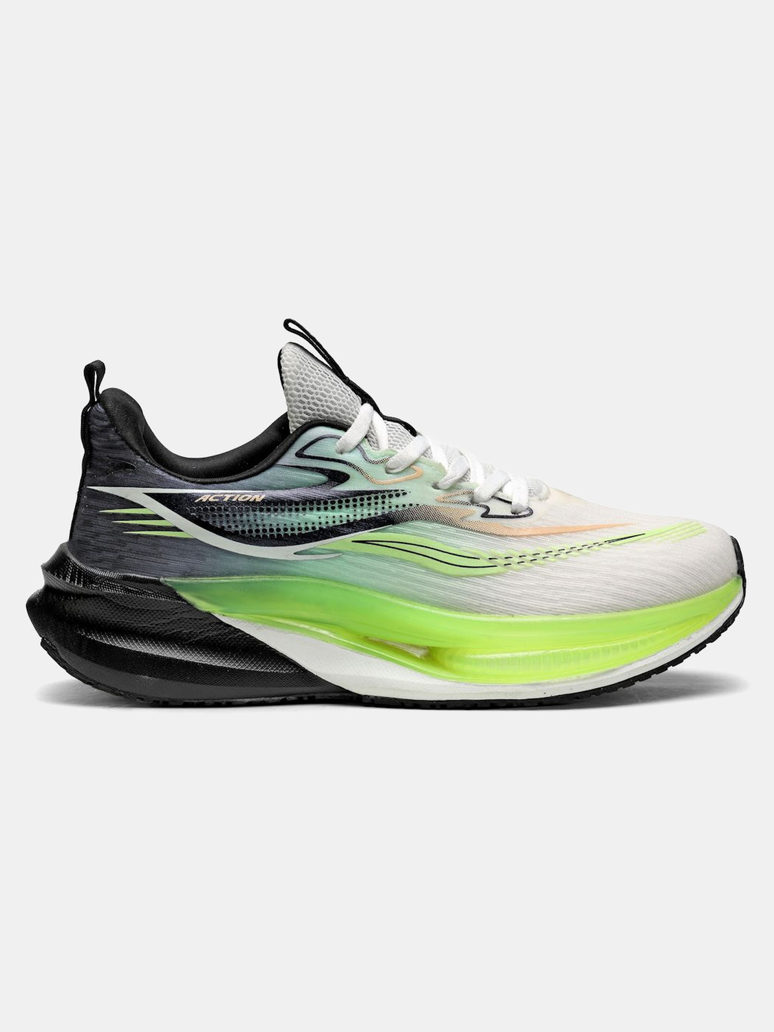 Image of action Athleo TURBO-2401 Trendy Lightweight Comfortable Durable Sports Lace-Up Running Shoes For Men