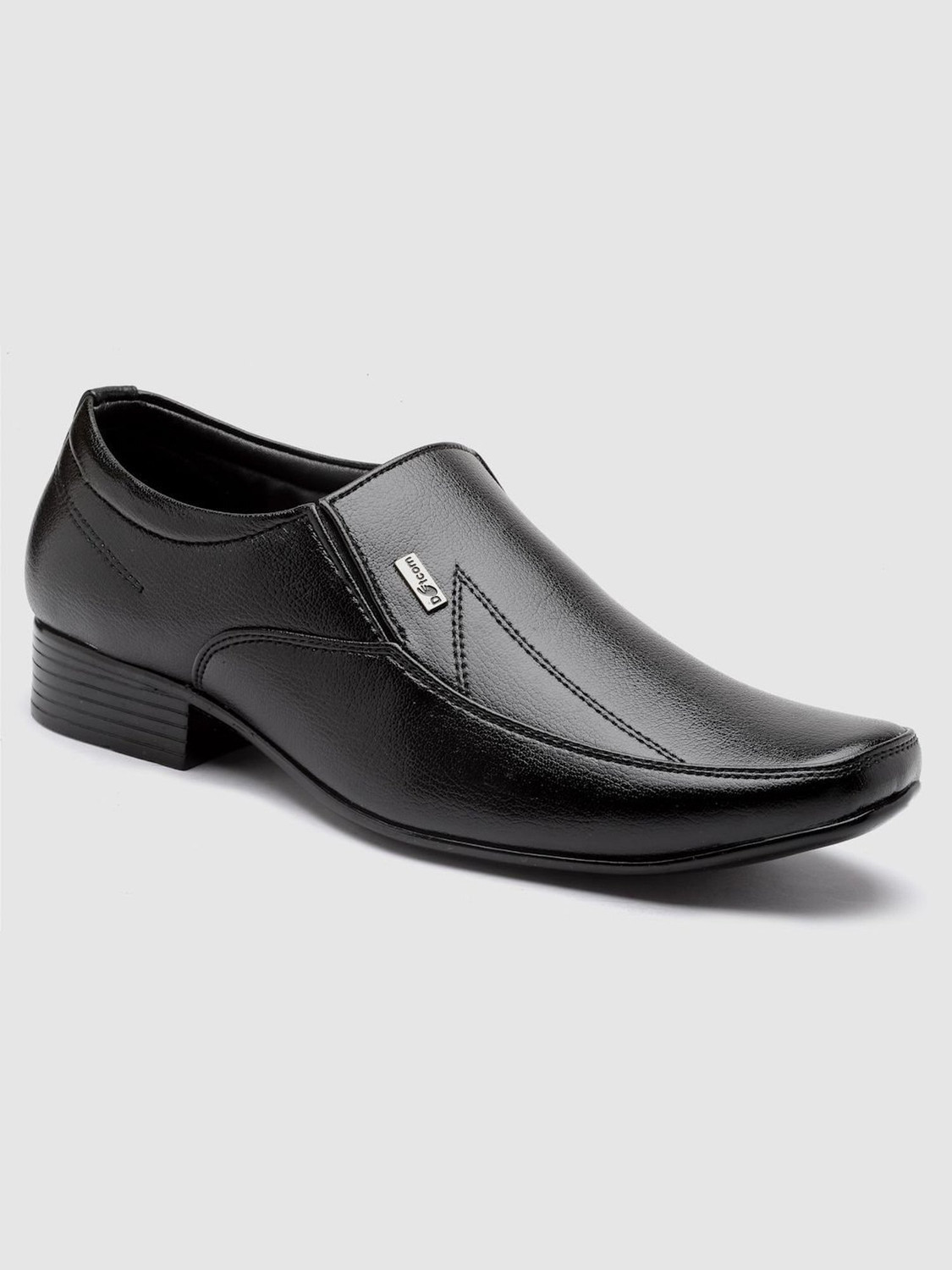 Image of action DOTCOM D-63 Microfiber Classic Comfortable Retro Durable Casual Slip-On Slip On Shoes For Men (Black, 8 UK /India)