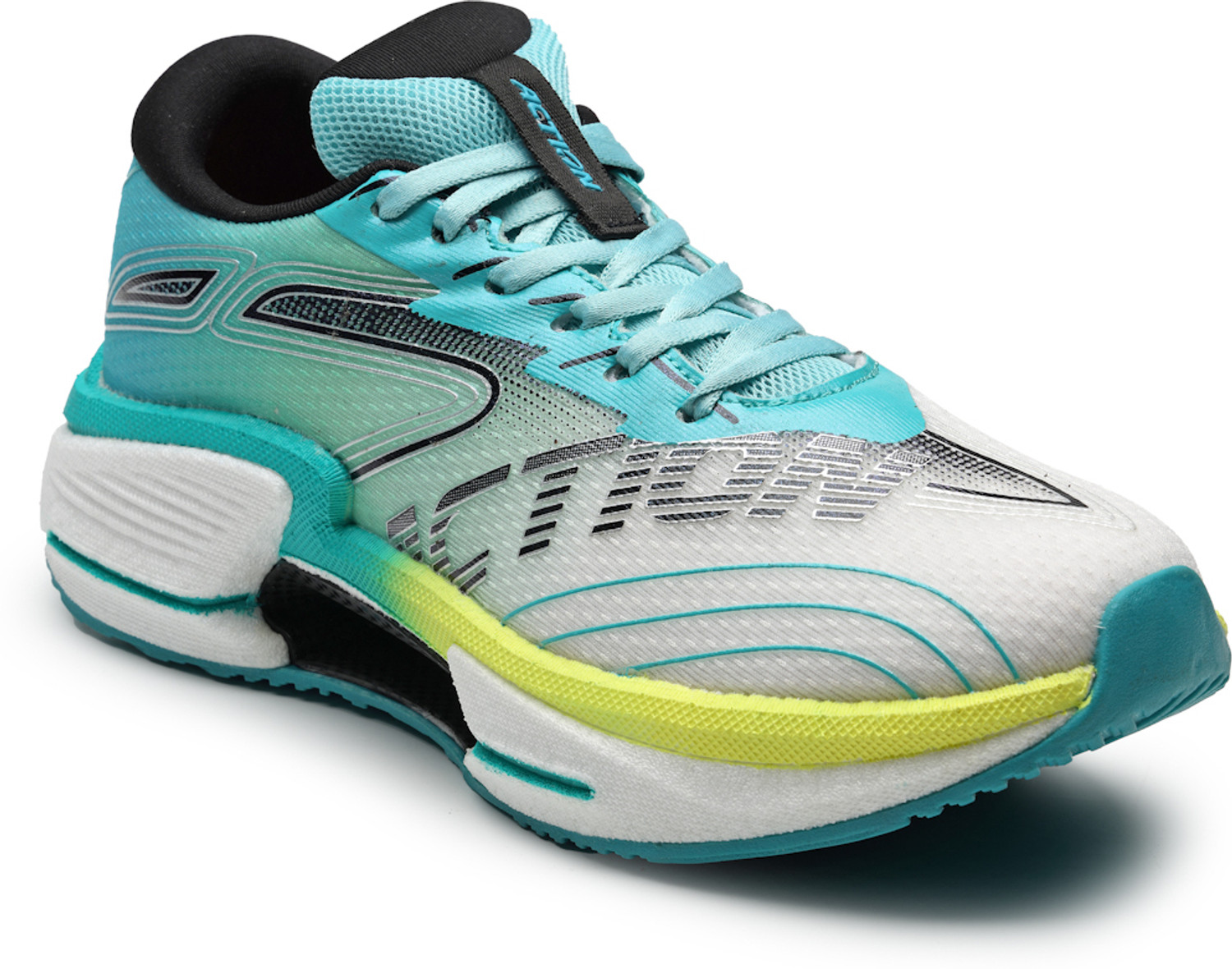 Image of action Athleo TURBO-2502 Lightweight Breathable Comfortable Sports Lace-Ups Running Shoes For Men