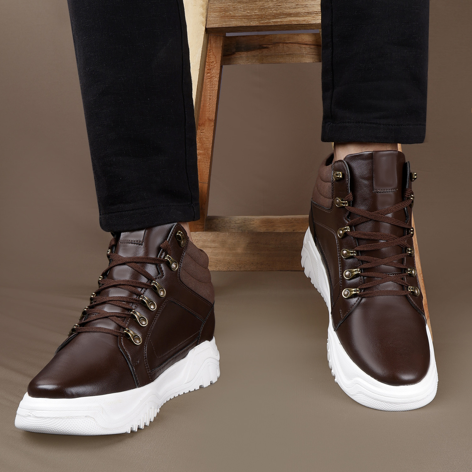 Image of BXXY Men's 3.74 Inch Hidden Height Increasing New Casual Sneakers Laceup Shoes Sneakers For Men