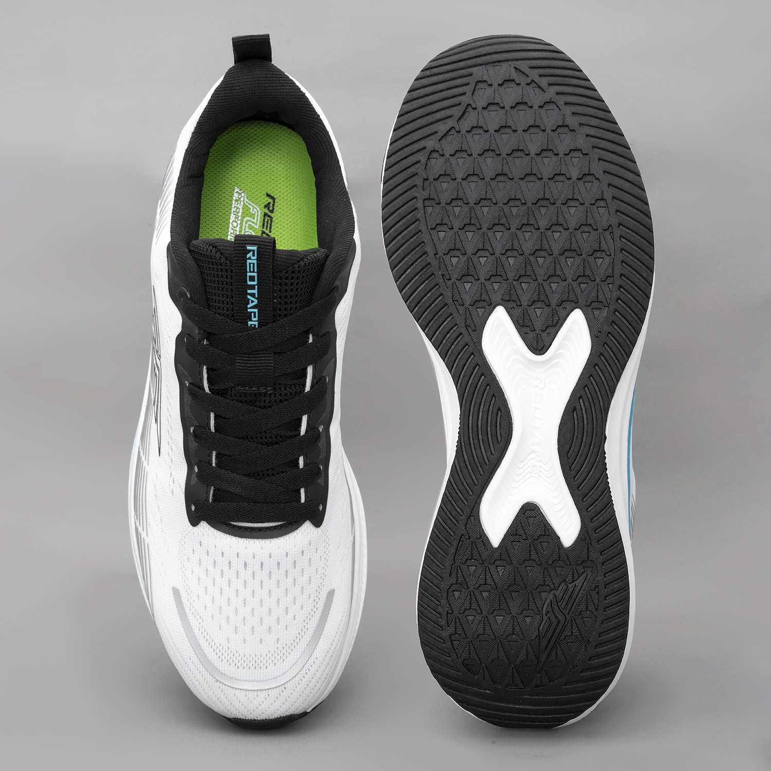 Image of RED TAPE Low Cut Sports Shoes for Men in White Blue | Sports Shoes Walking Shoes For Men