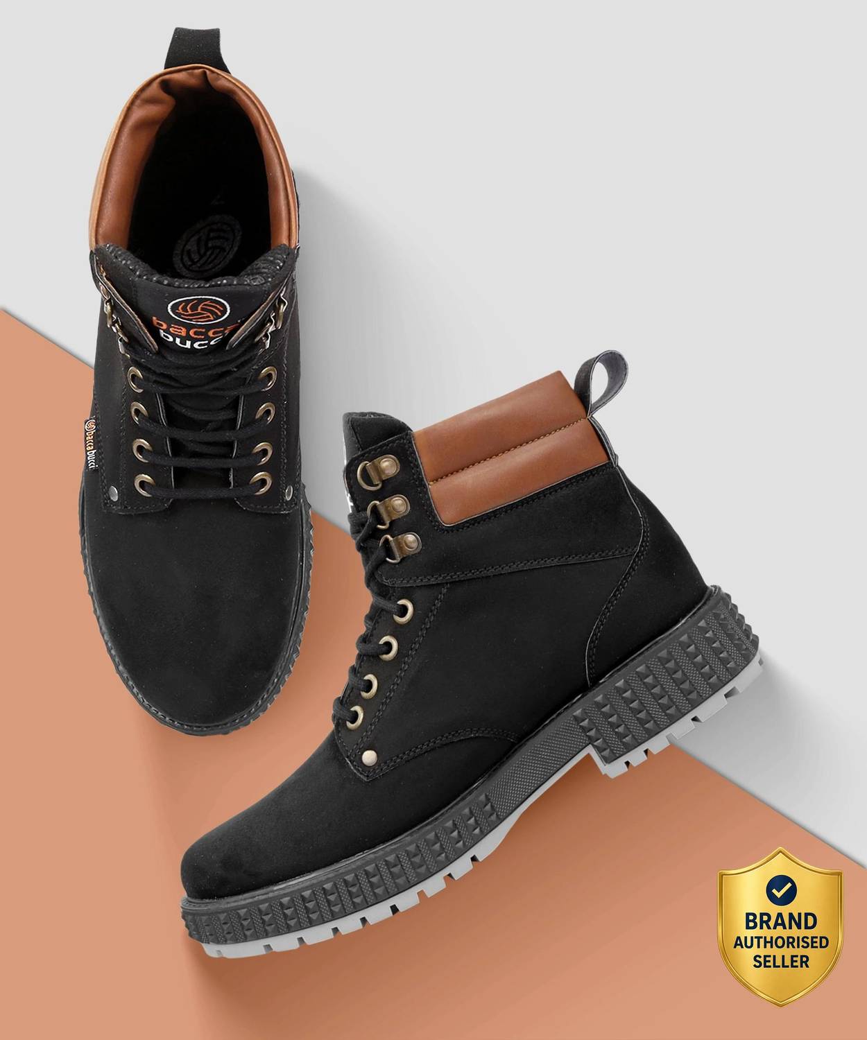 bacca bucci Moto Inspired SCOTT 4-Eye Combat Boots Boots For Men