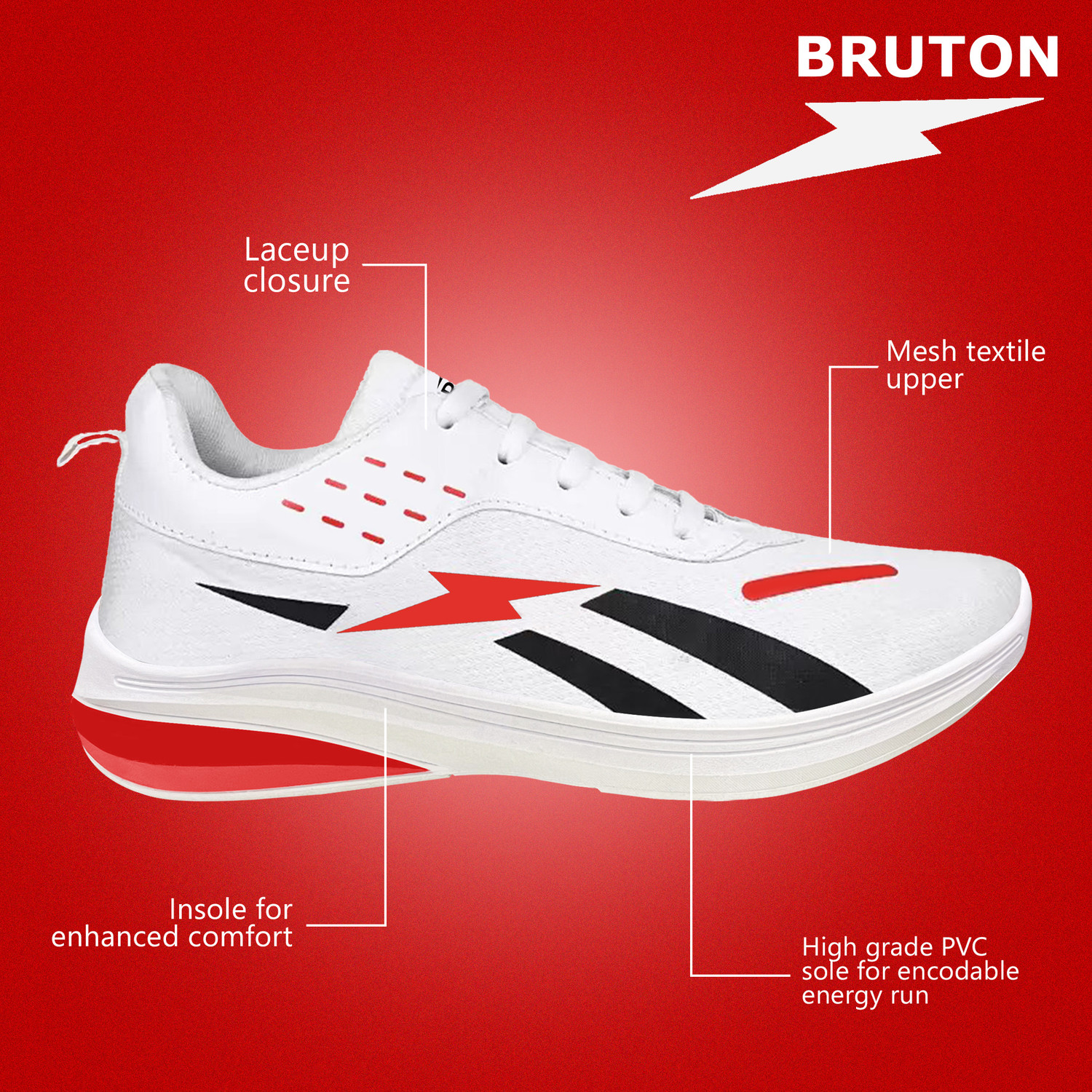 Image of BRUTON Trendy & Stylish Casual Shoes Sneakers For Men
