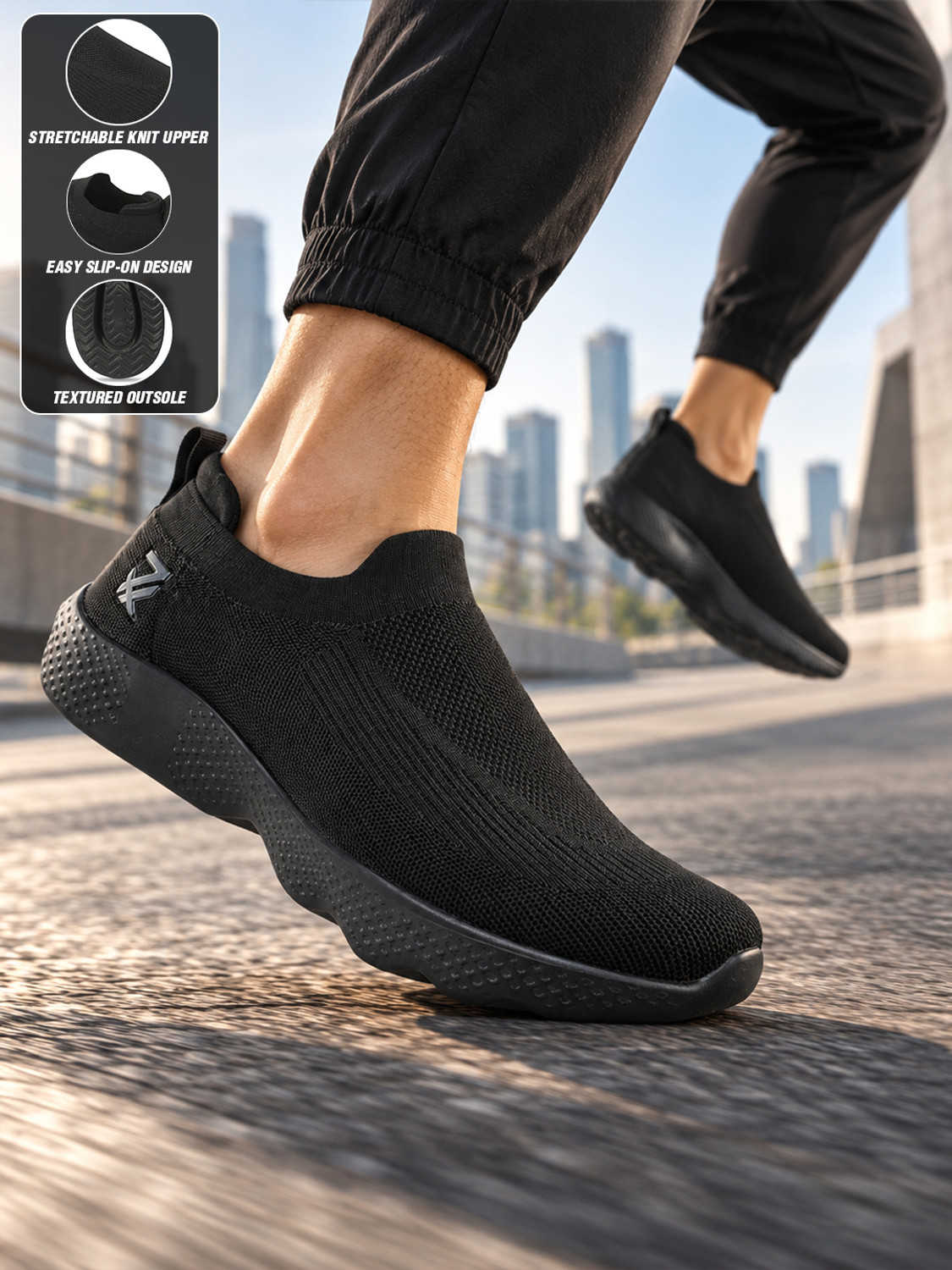 Image of Liberty Leap7X ACTO219E Sports Lightweight | Durable Walking Shoes For Men (Black, 9)
