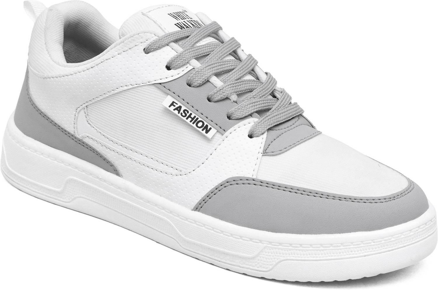 WHITE WALKERS Men's White Casual Sneakers - Image 3