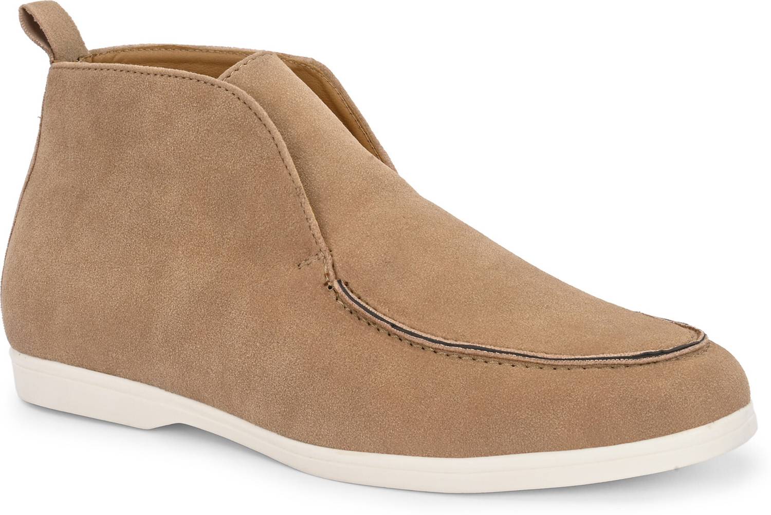 Roadster Men Beige Faux Leather Slip On Boots - Image 2