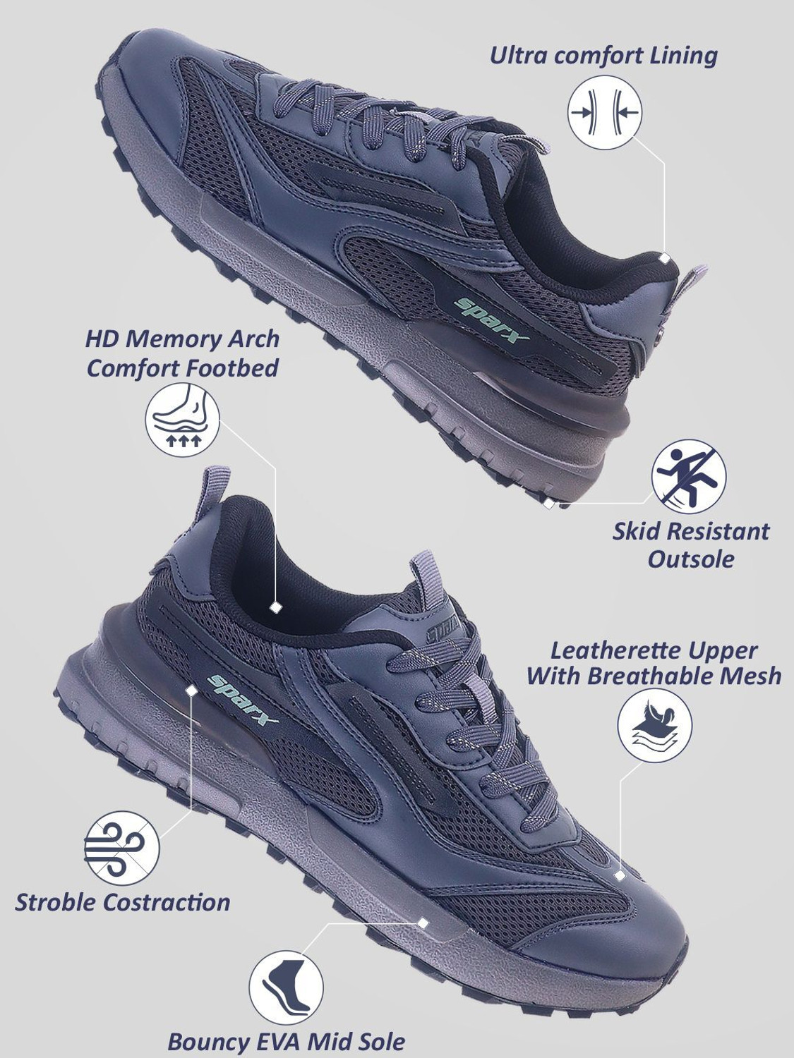 Image of Sparx SM 9087 | Stylish, Comfortable | Walking Shoes For Men