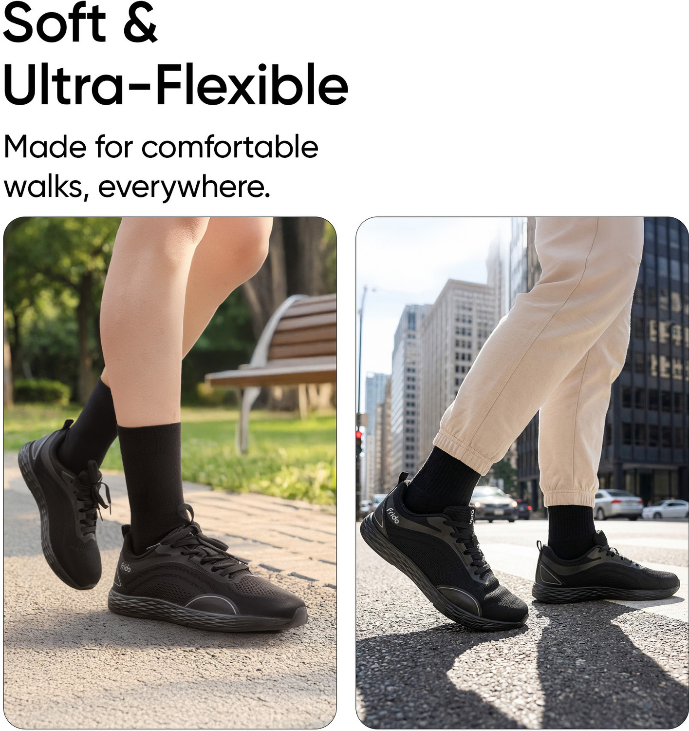 Image of Frido Active Walking Shoes | Zero-Drop Sole with Wide Toe Box for Natural Movement Walking Shoes For Men