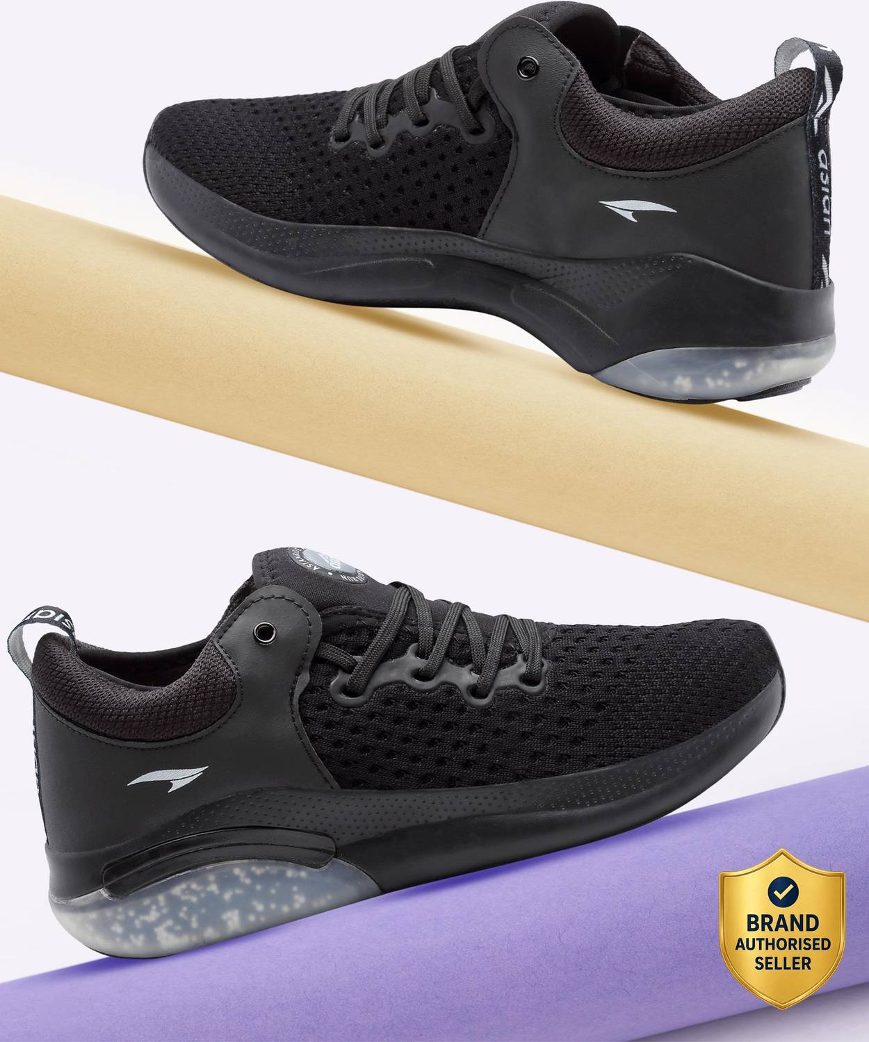 asian Rider-01 Black Men's Running Shoes - Image 1