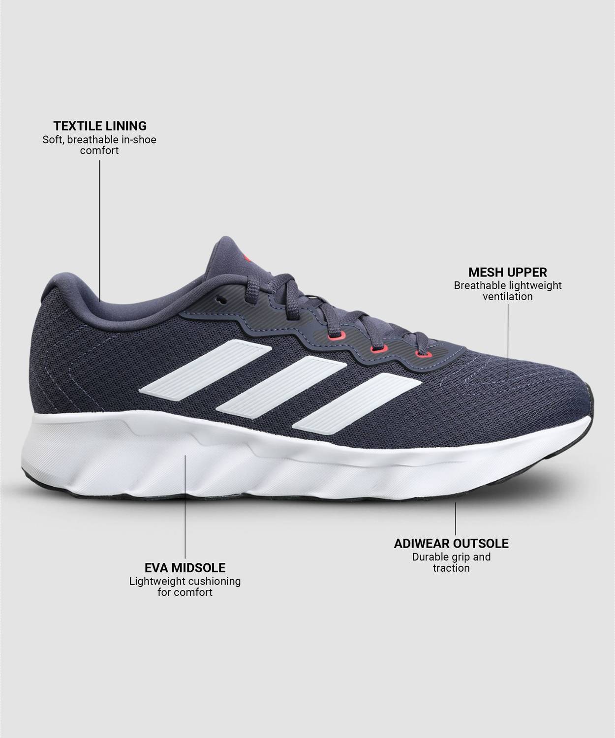 Adidas Shift Run U Blue Running Shoes For Men - Image 2