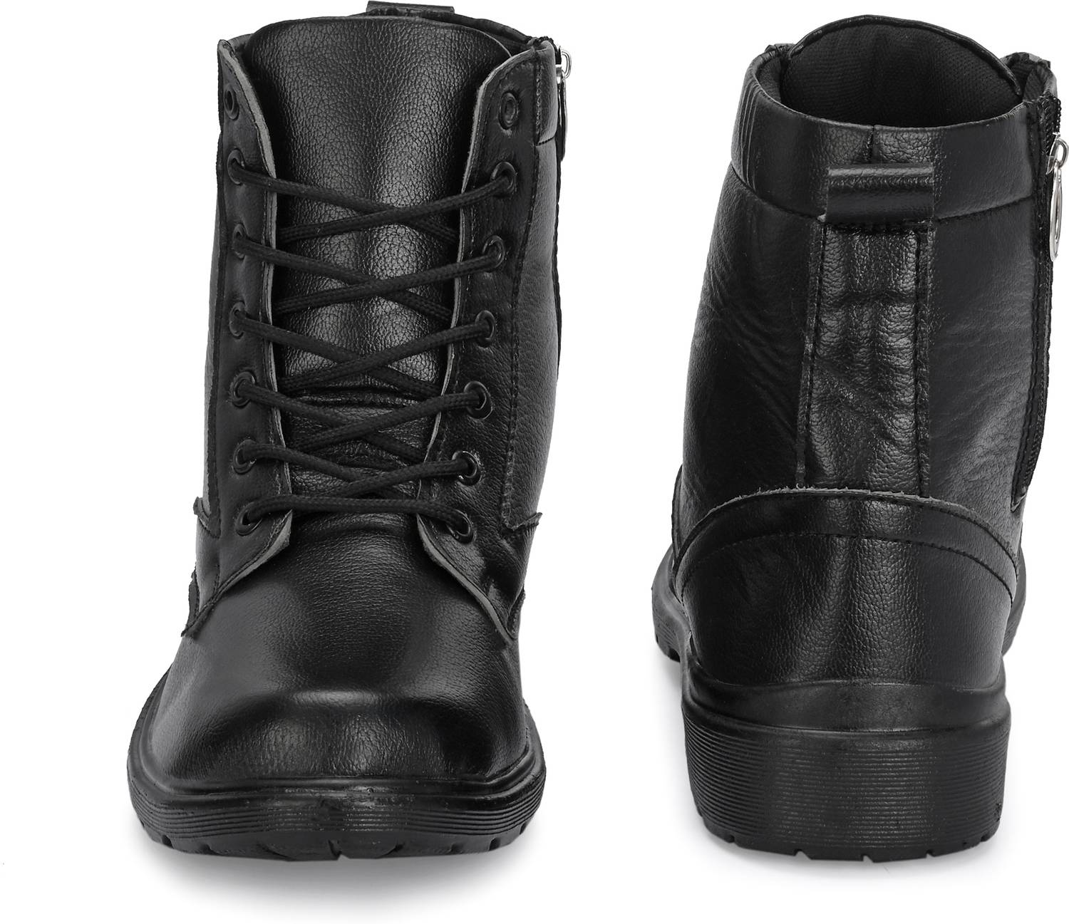Shoe Island Men's Brown Leatherette Zipper Boots - Image 5