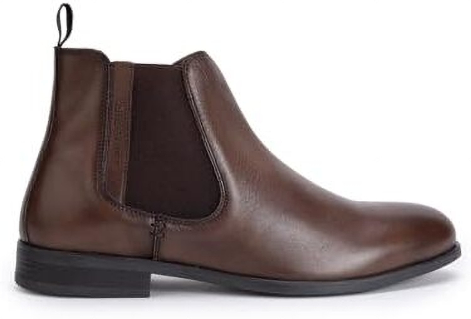 Image of THOMAS CRICK Premium Leather Pull Tab Elasticated Side Cushioned Insole Boots For Men