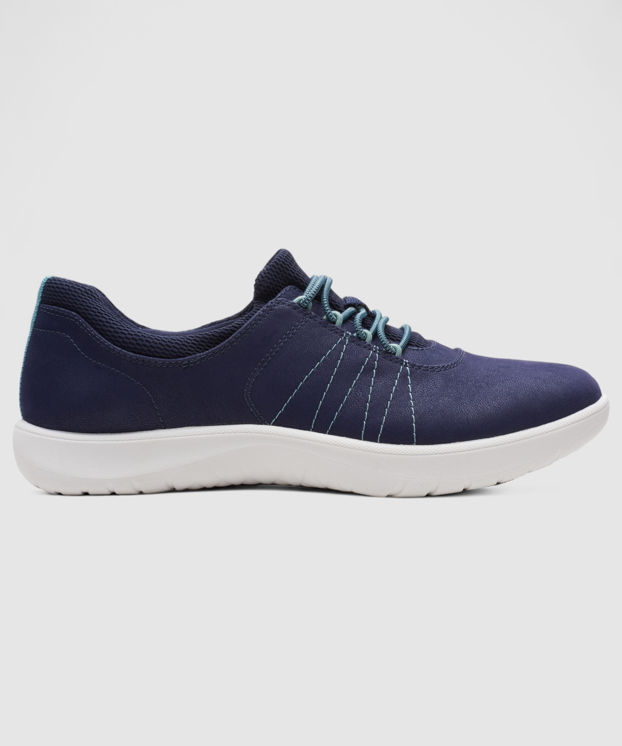 Image of CLARKS Adella Stroll Dark Navy Casuals For Women (Navy, 3)