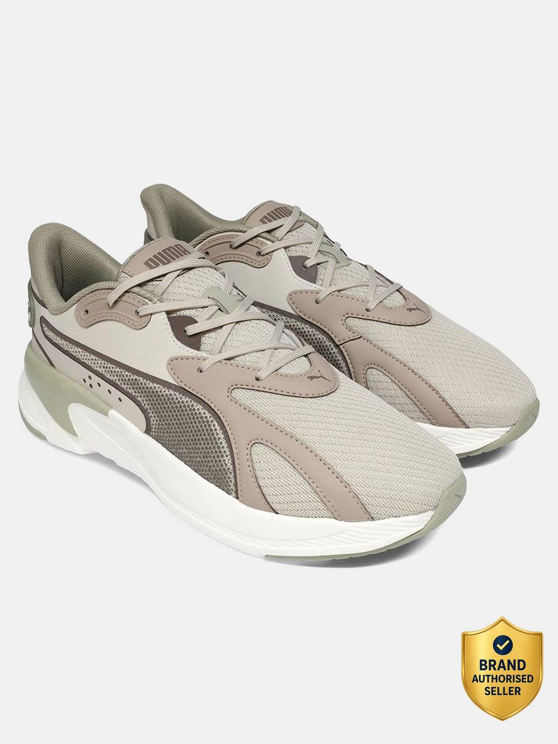 PUMA Softride SwiftSlip Running Shoes for Men, Beige
