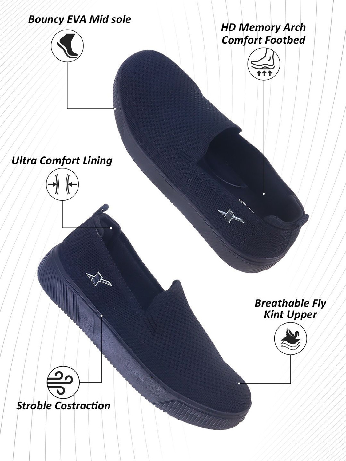 Image of Sparx SM 9095 | Stylish, Comfortable | Slip On Sneakers For Men