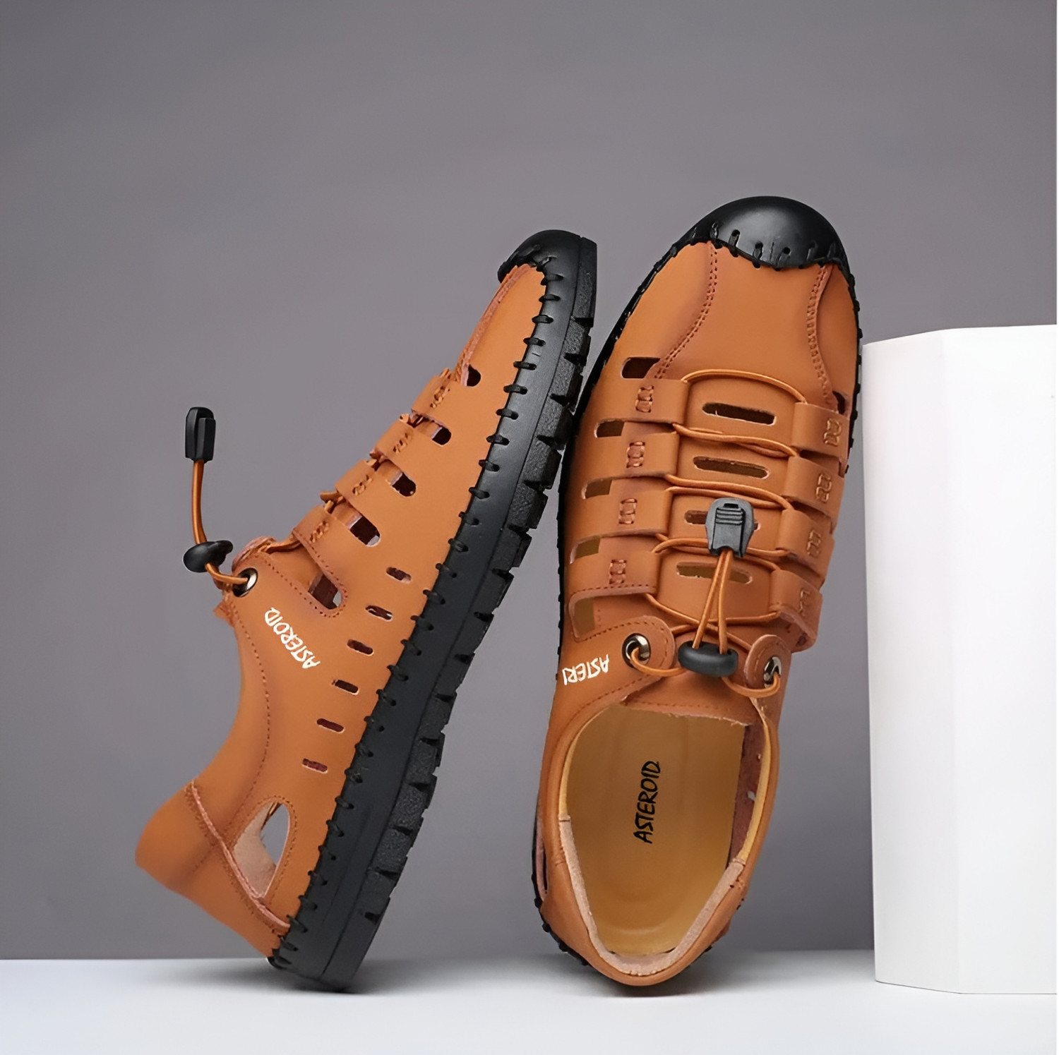 Image of ASTEROID Men Tan Sandals