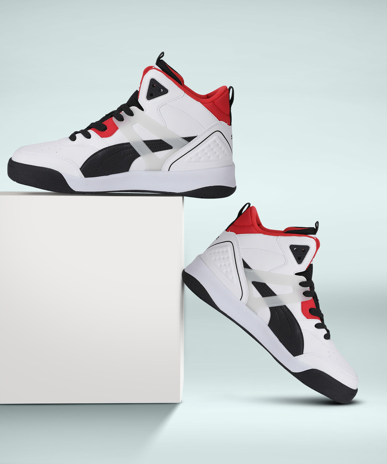 puma backcourt mid white
