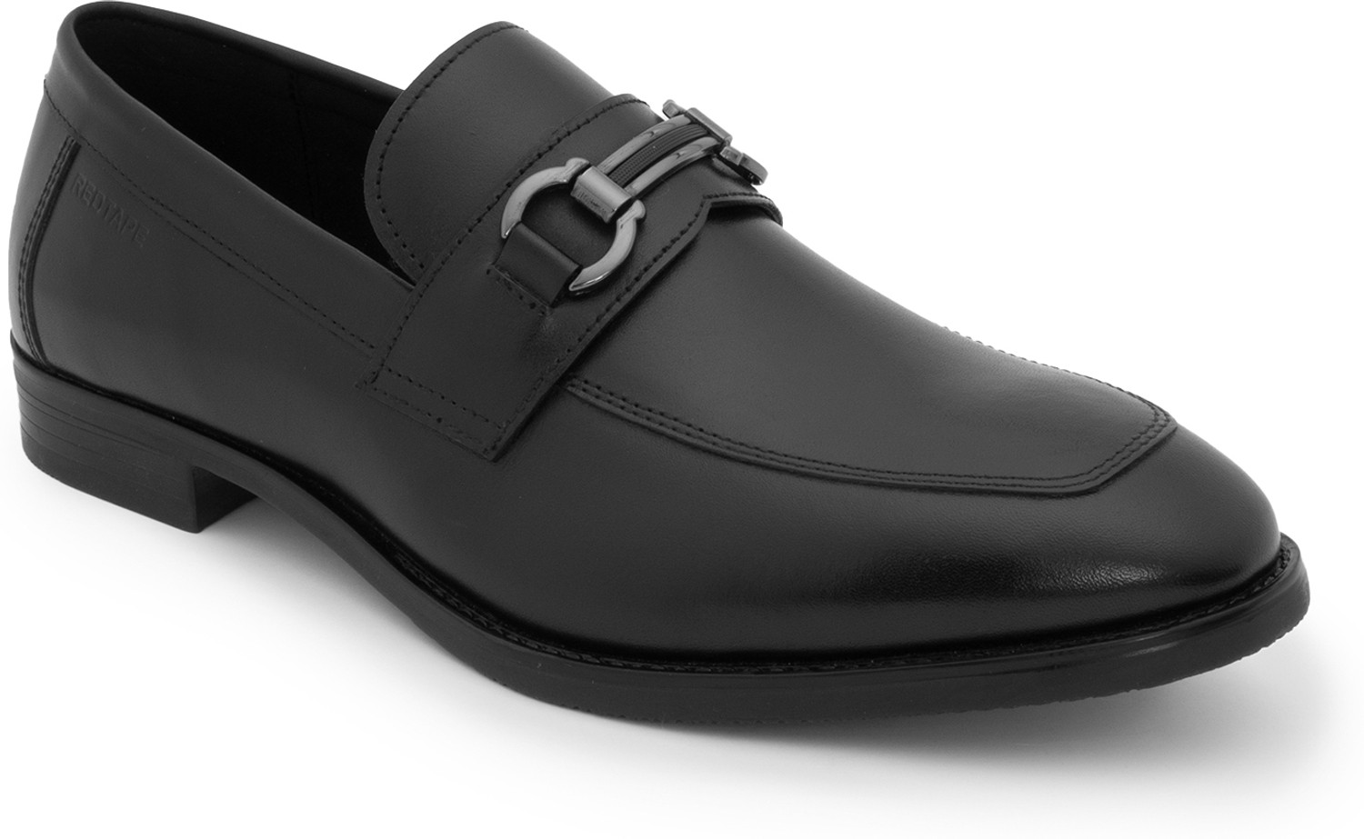 Image of RED TAPE Redtape Low Cut Loafer Dress Shoes for Men in Black | Loafer Dress Shoes Slip On For Men