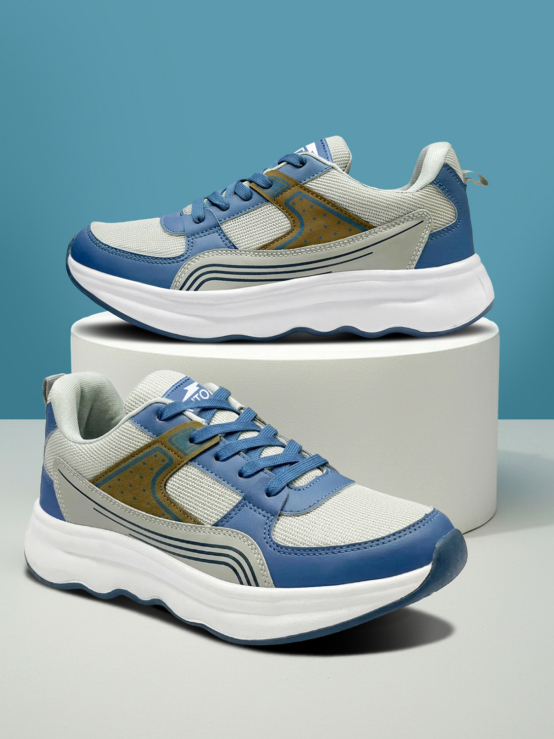 BRUTON Jogex-614 Stylish Casual Shoes for Men | Lightweight Lace-Up Daily Wear Shoes Sneakers For Men