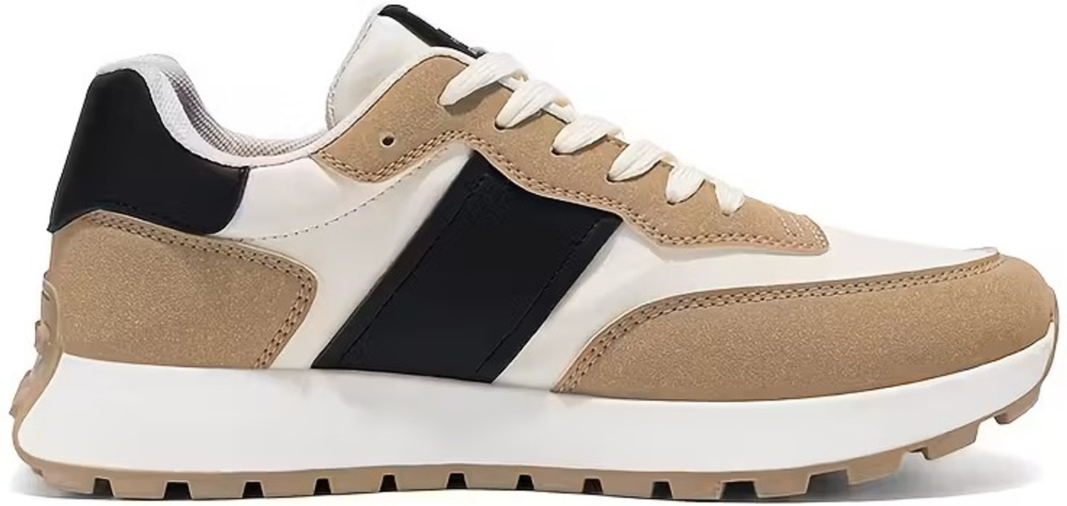 Image of Robbie jones Robbie Jones Men's Colorblock Casual Sneakers with Black Panel Design Sneakers For Men
