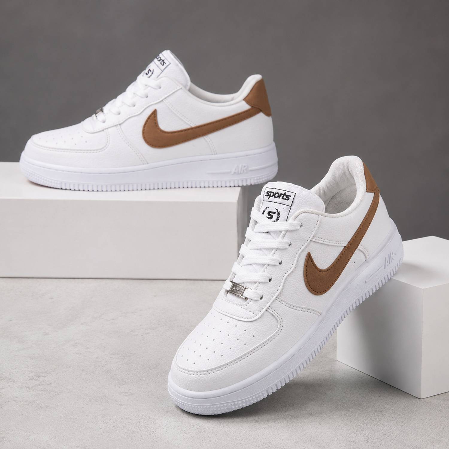 Leevax Men White Sneaker Shoes - Image 4
