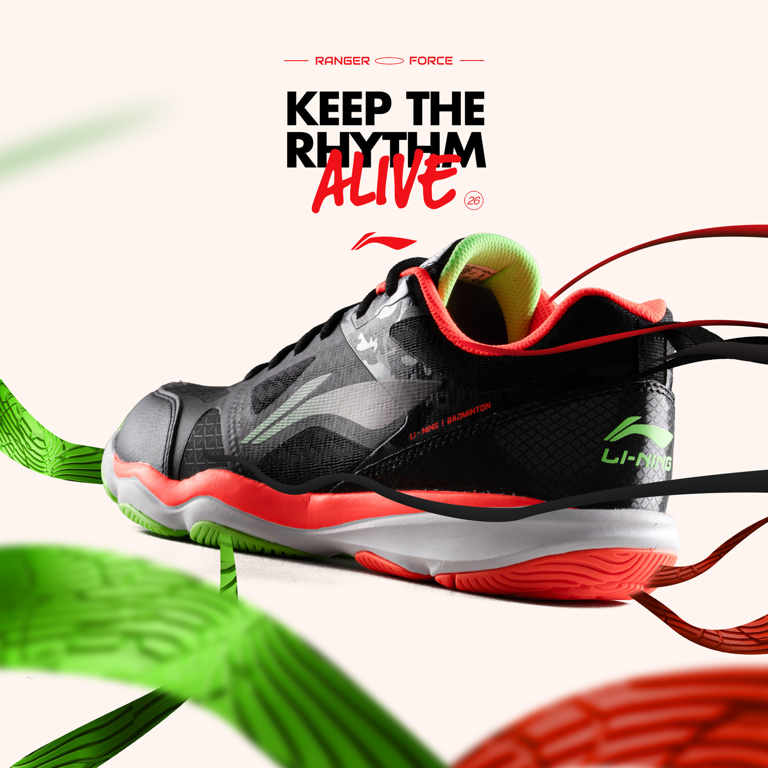 Image of LI-NING Ranger Force Non Marking Badminton Shoes | Lightweight, Breathable & Durable Badminton Shoes For Unisex