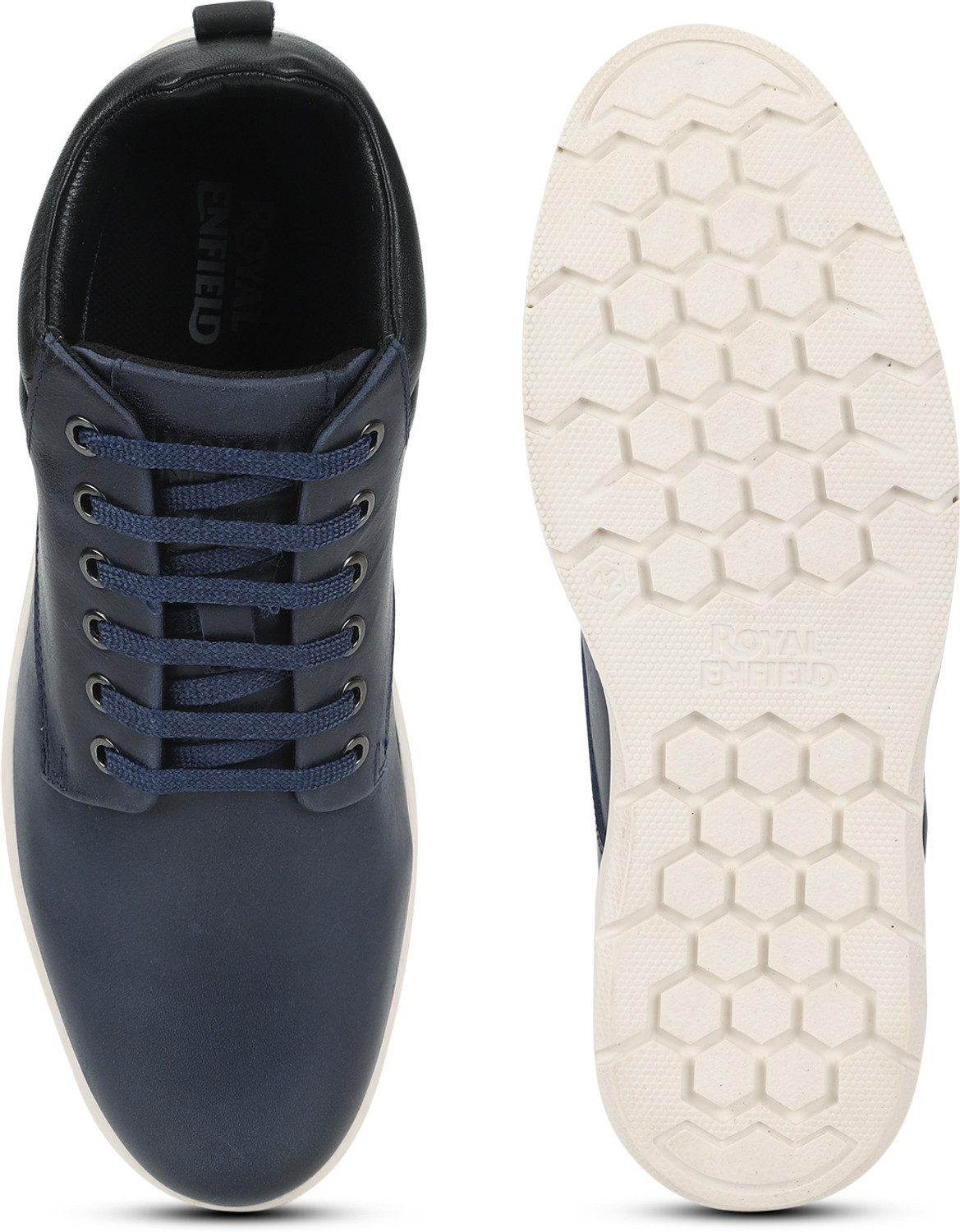 Image of ROYAL ENFIELD CLASIC LEATHER MIDANKLE DARK BLUE Casuals For Men