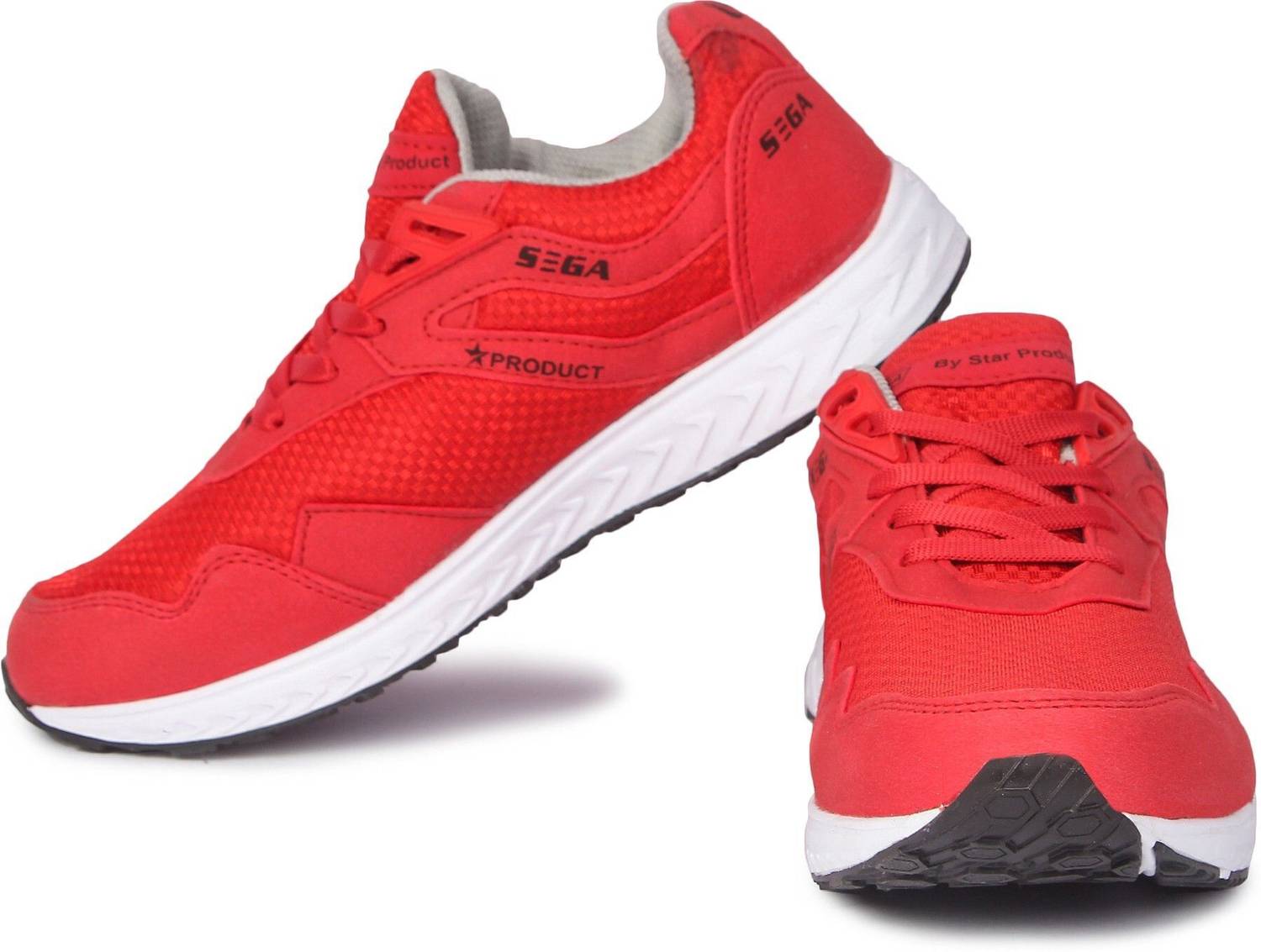 SEGA Red Marathon Running Shoes For Men - Image 4